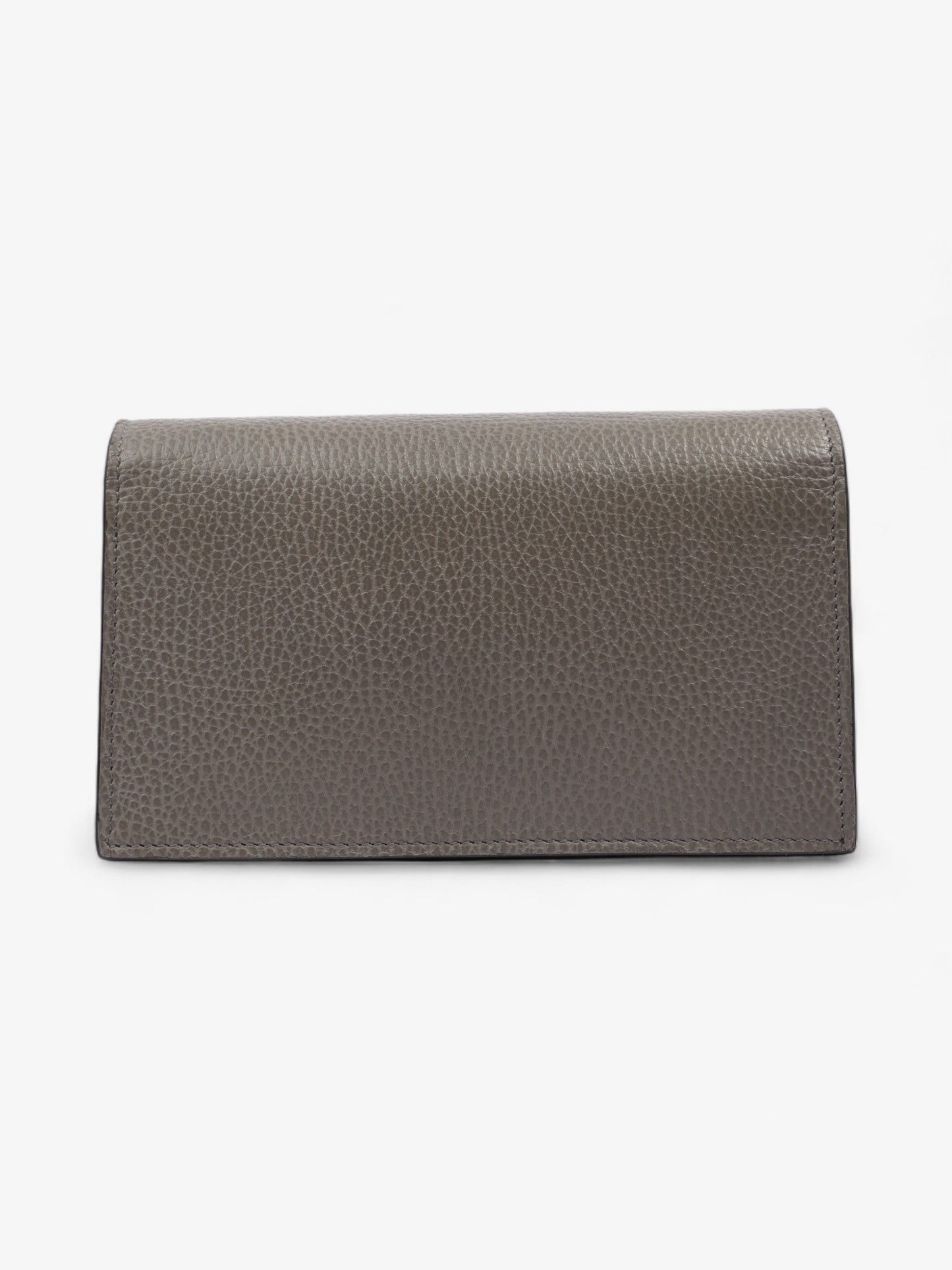 Gucci Interlocking G Chain Wallet Grey Leather