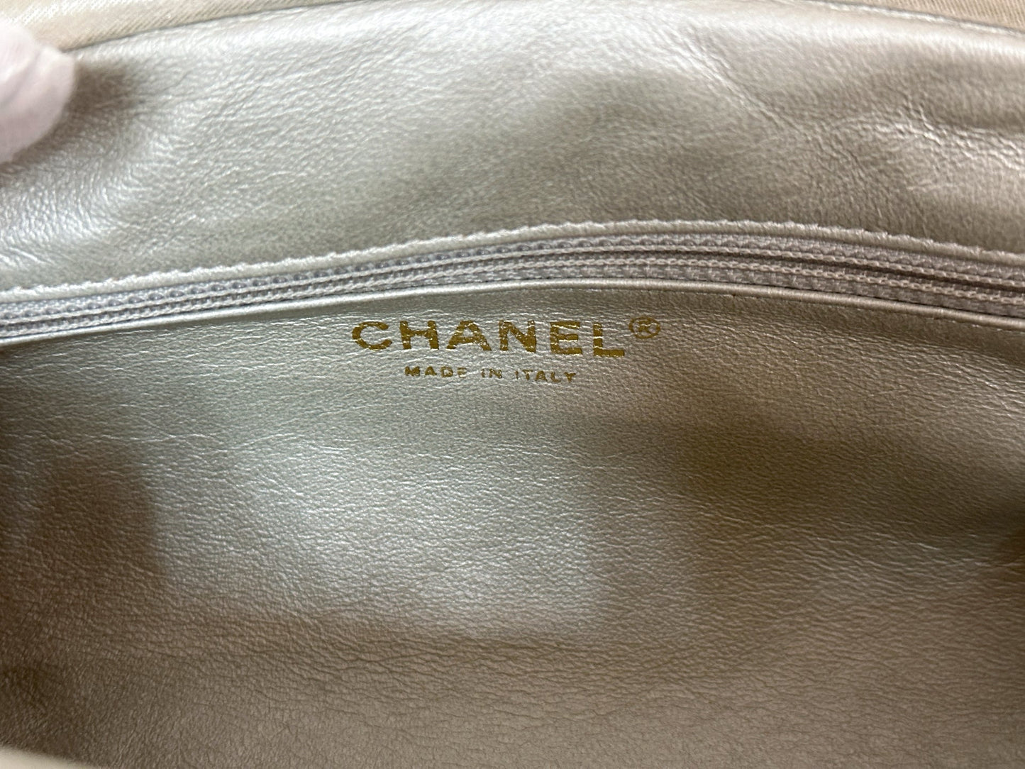 Chanel Timeless Clutch Bag shinny gold beige colour