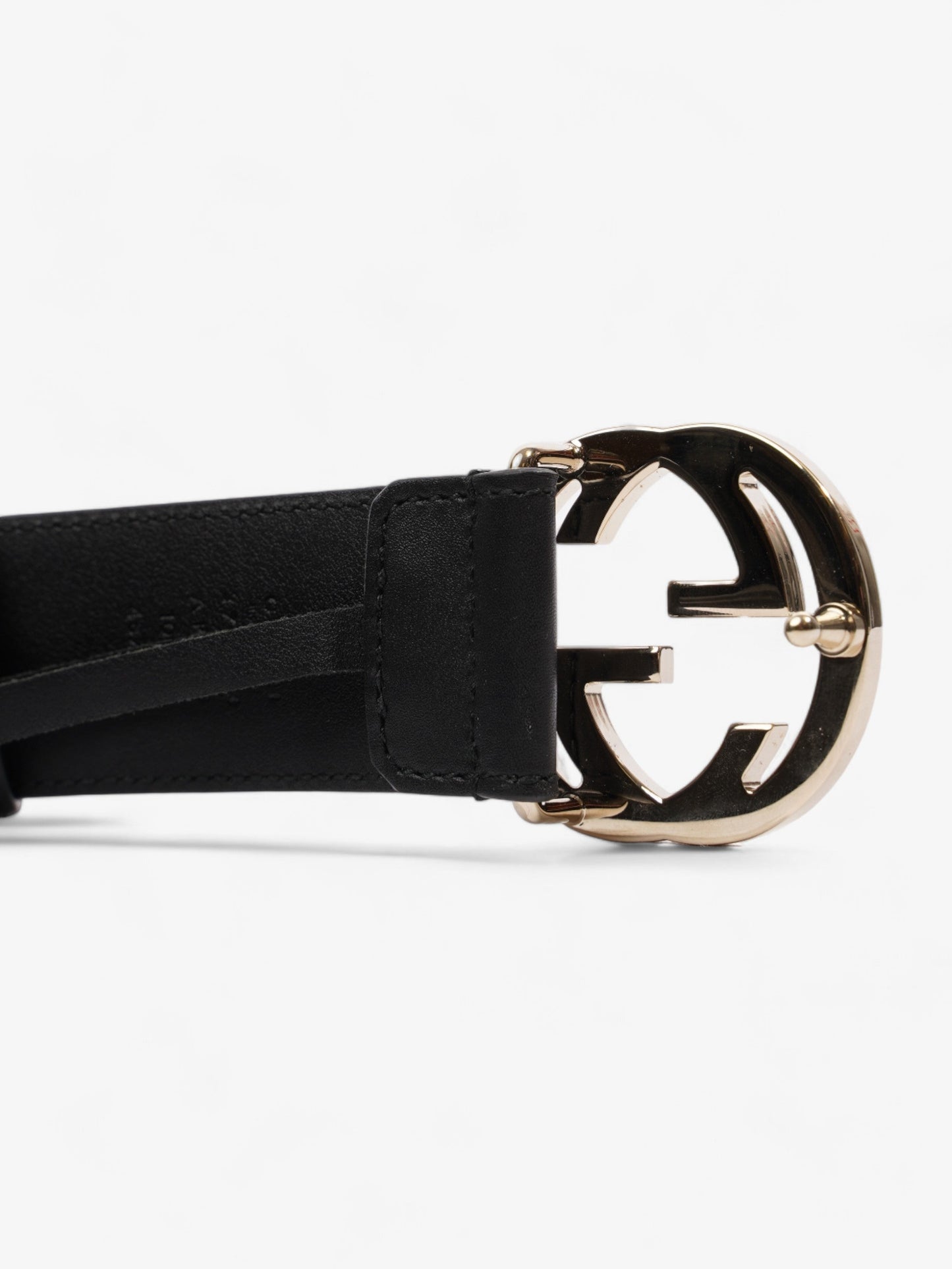 Gucci Interlocking G Belt Black / Gold Leather 100cm / 40"