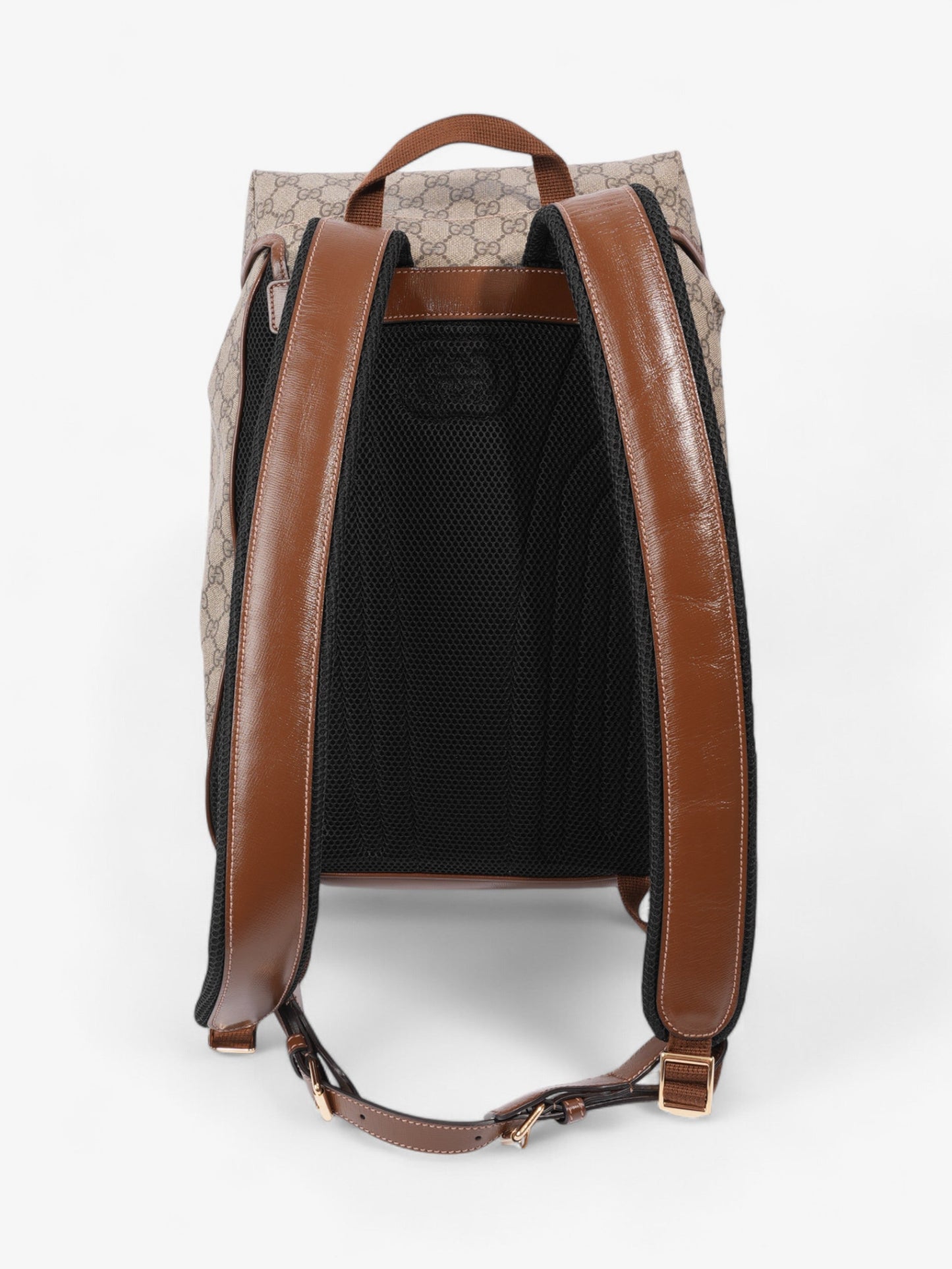 Gucci Backpack with Interlocking G GG Supreme / Brown Coated Canvas