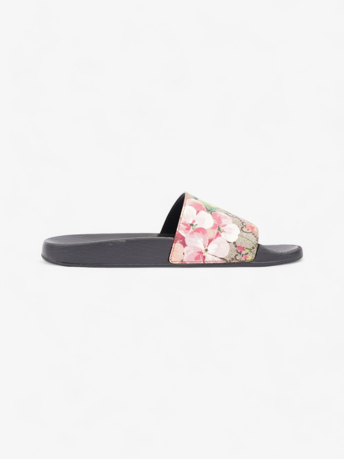 Gucci GG Supreme Blooms Floral Slides Beige / Floral Canvas EU 38 UK 5