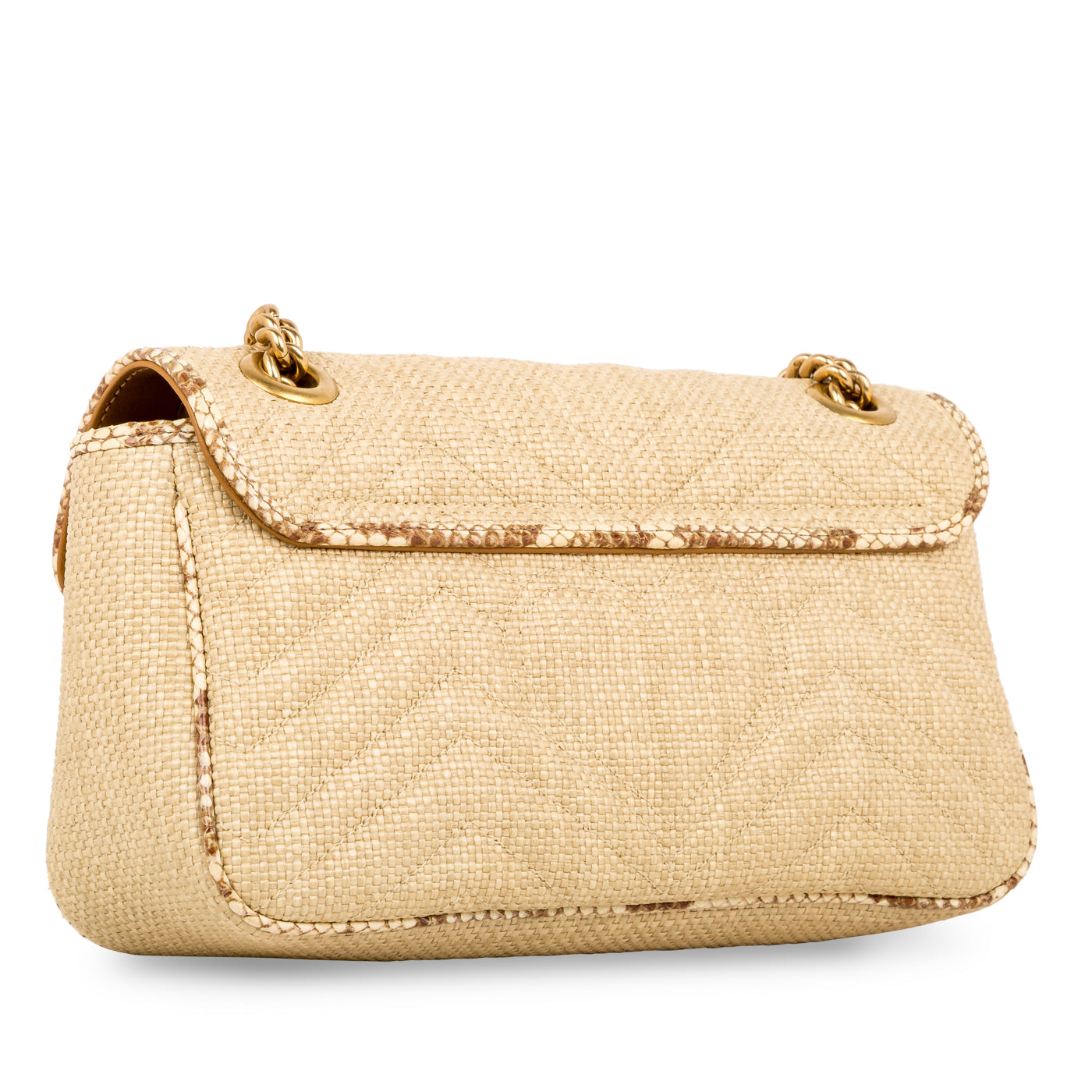 Gucci GG Marmont Bag - Raffia and Python - Small