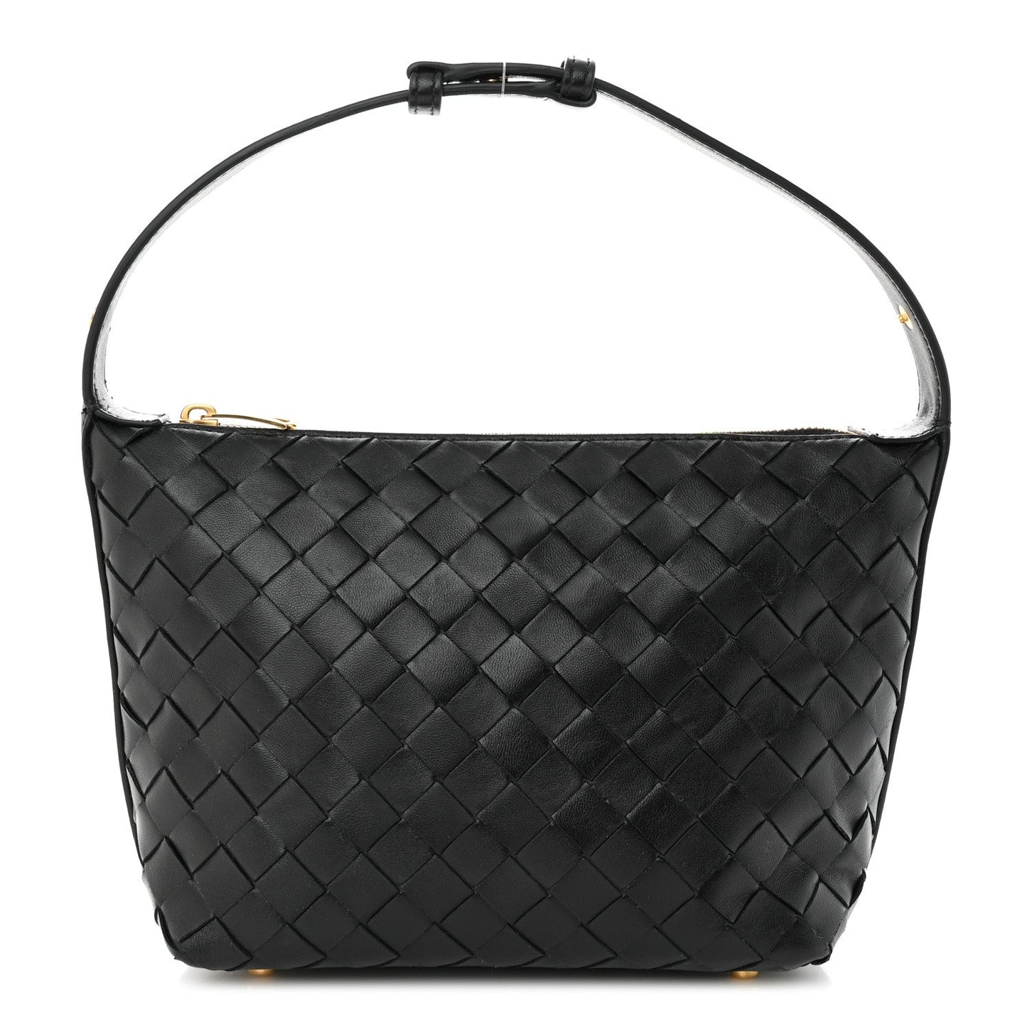 BOTTEGA VENETA CALFSKIN LEATHER INTRECCIATO MINI WALLACE BAG