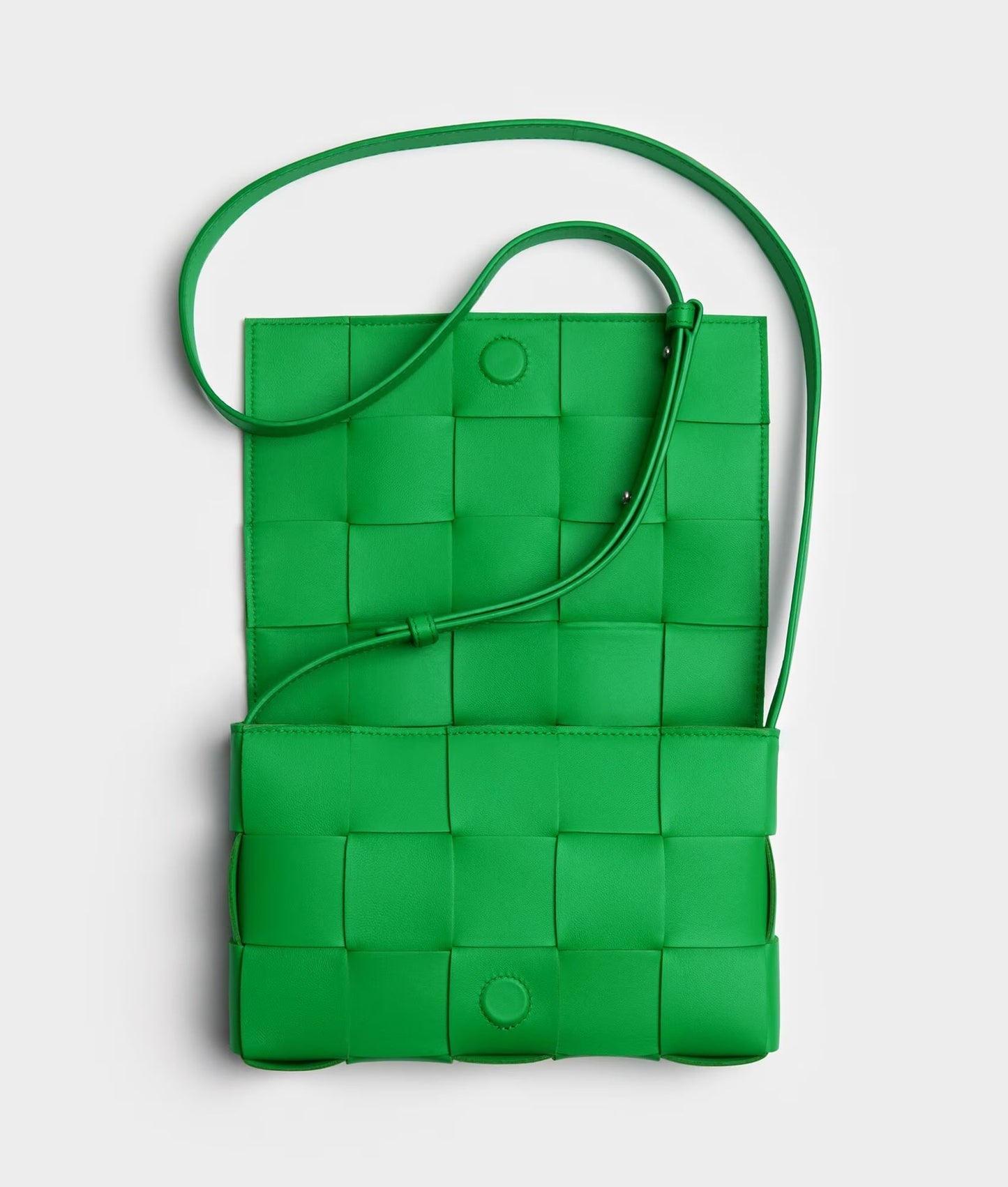 BOTTEGA VENETA LAMBSKIN INTRECCIATO MINI CASSETTE CROSSBODY BAG