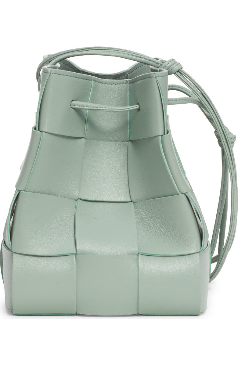 BOTTEGA VENETA NAPPA LEATHER INTRECCIATO MINI CASSETTE BUCKET BAG