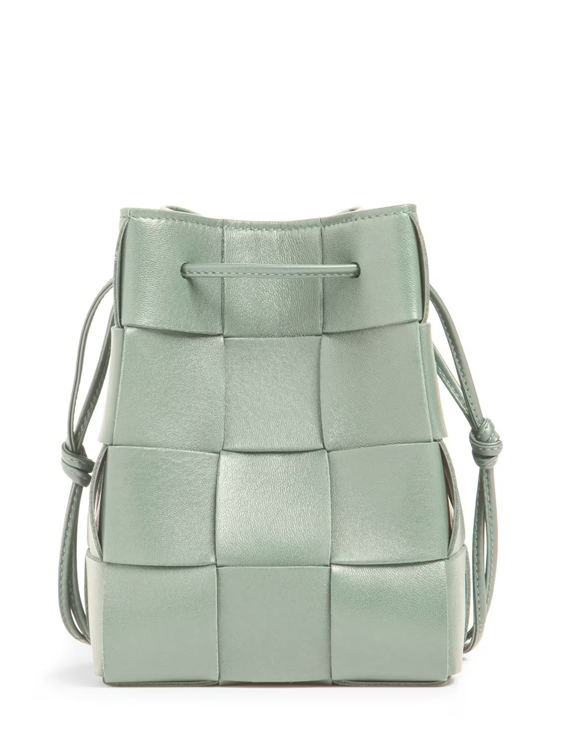 BOTTEGA VENETA NAPPA LEATHER INTRECCIATO MINI CASSETTE BUCKET BAG