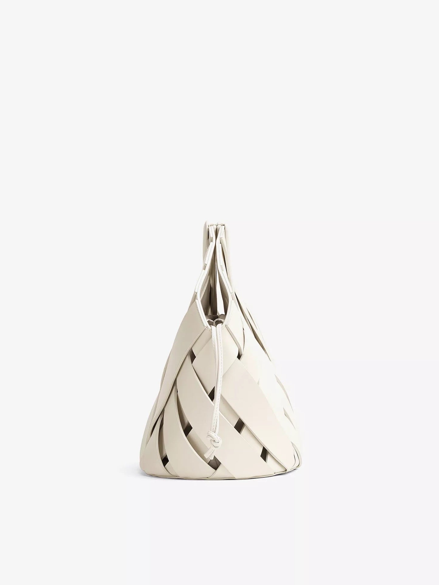 BOTTEGA VENETA POINT DRAWSTRING LEATHER BASKET BAG
