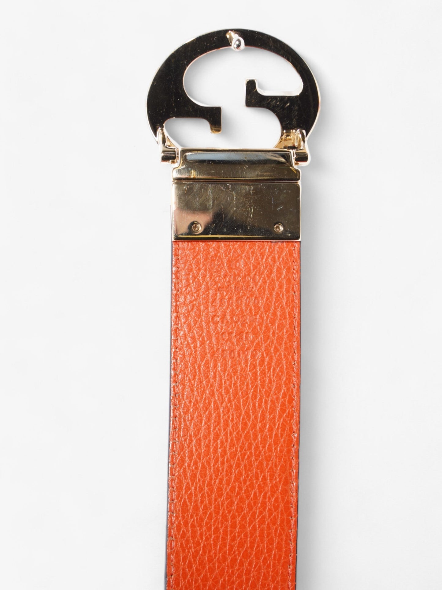 Gucci GG Marmont Reversible Belt Black / Gold / Orange Leather 95cm / 38"