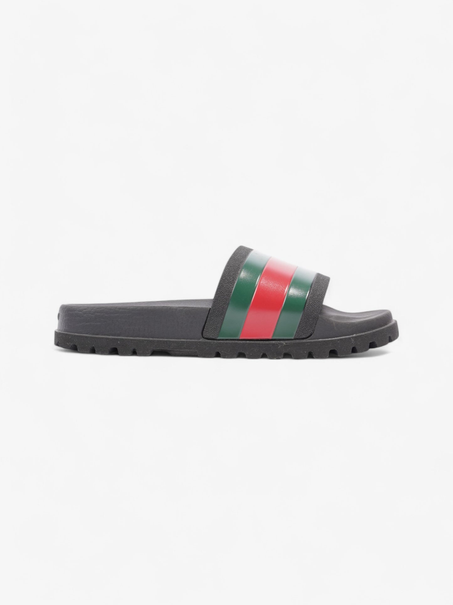 Gucci Pursuit Trek Slides Black / Green / Red Rubber EU 43 UK 9