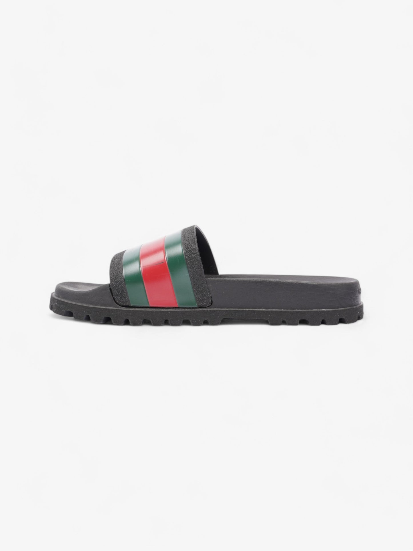 Gucci Pursuit Trek Slides Black / Green / Red Rubber EU 43 UK 9