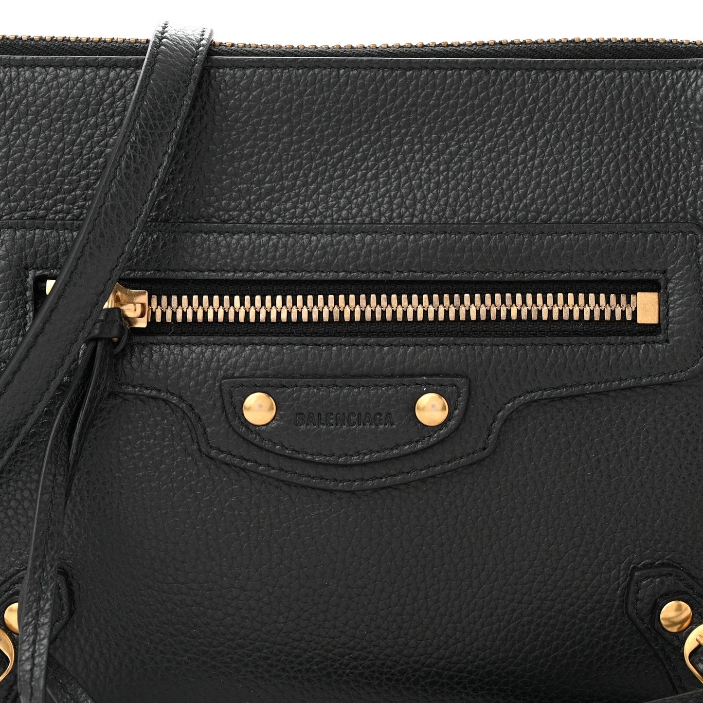 BALENCIAGA CALFSKIN LEATHER NEO CLASSIC SHOULDER BAG
