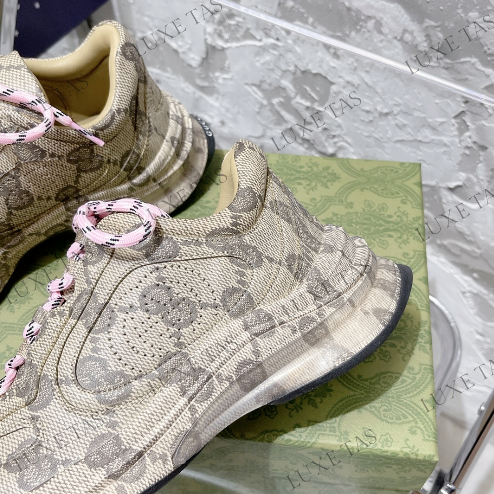 Beige & Ebony GG Run Sneaker - Designer Sneakers for Women