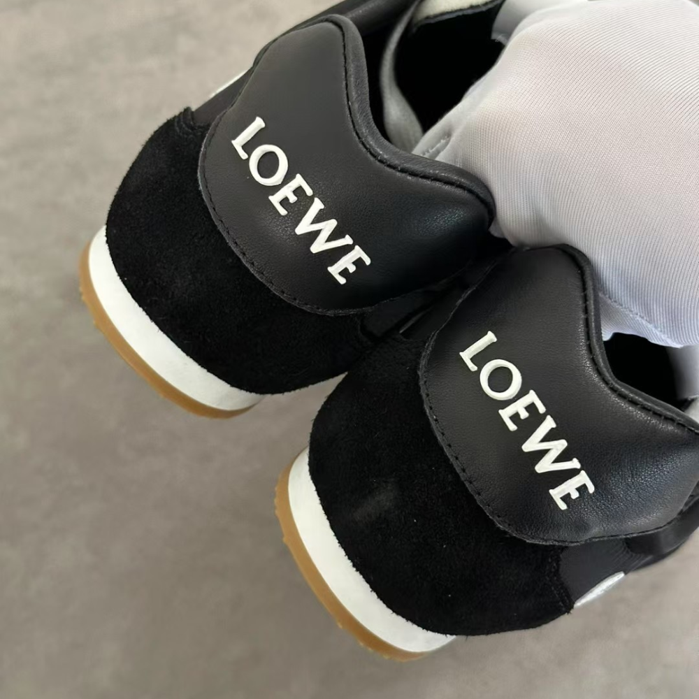 Black Ballet Runner 2.0 In Nylon And Calfskin Designer Sneakers for Men and Women
