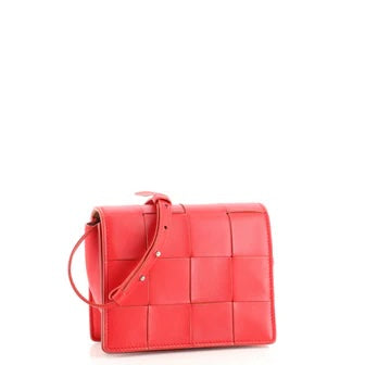 BOTTEGA VENETA MAXI INTRECCIATO LAMBSKIN MINI CASSETTE CROSSBODY