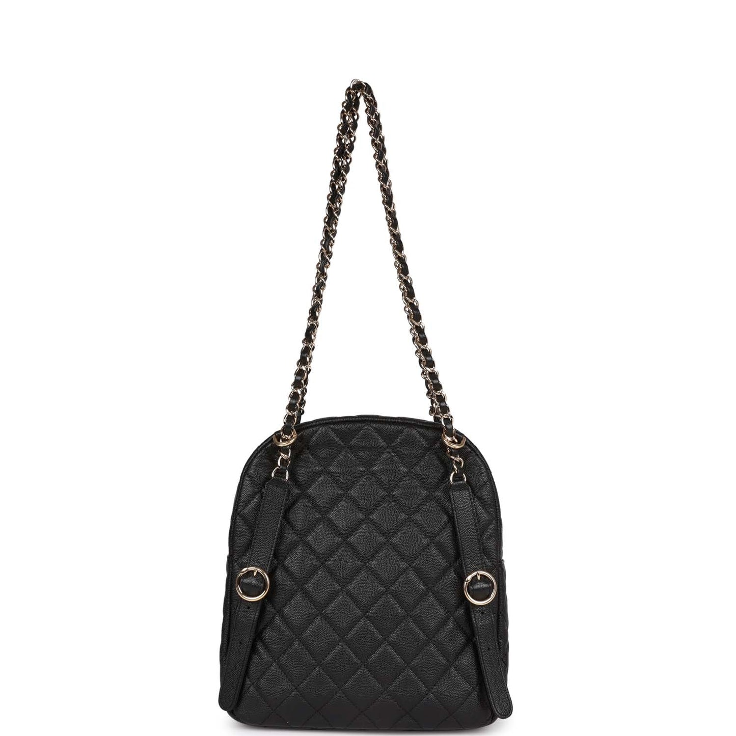 Chanel Large Backpack Black Caviar Light Gold Hardware