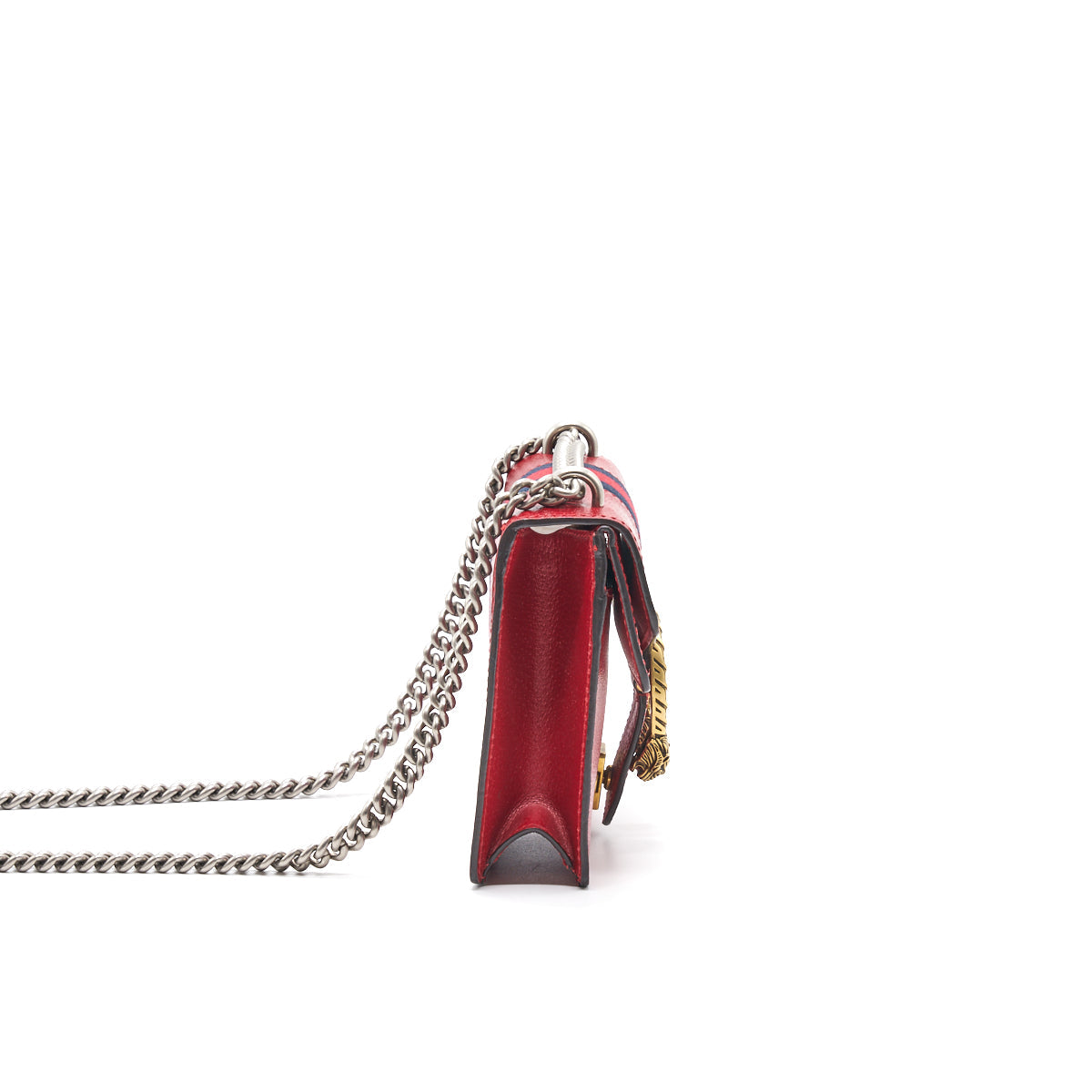 Gucci Dionysus Leather Mini Bag Red