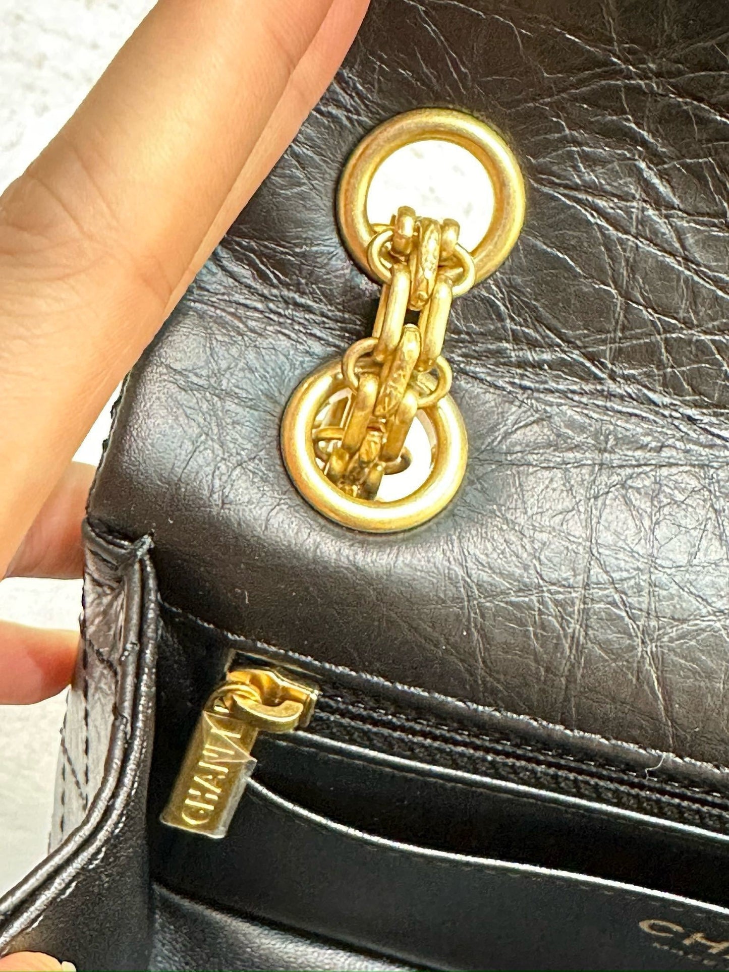 Chanel Mini Aged Calfskin Quilted 2.55 Reissue Flap Black Bag