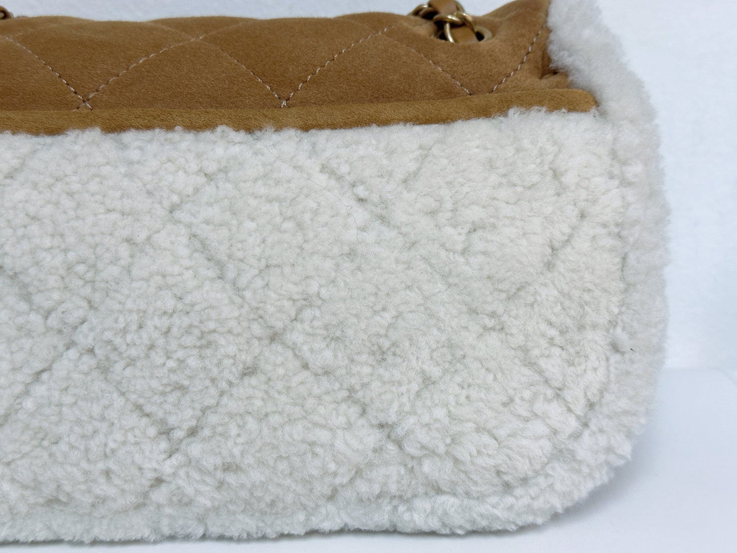 Chanel Medium Shearling Coco Neige Flap holo card 264