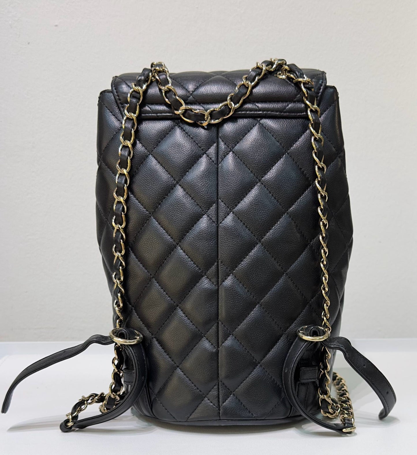 Chanel Caviar Quilted Pockets Backpack Black