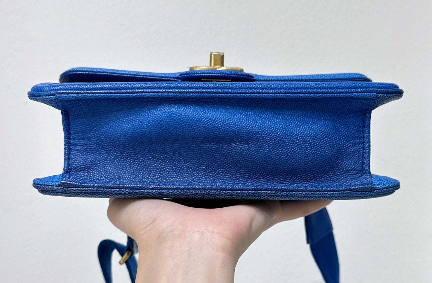 CHANEL Caviar Quilted Small Sunset On The Sea Flap Blue