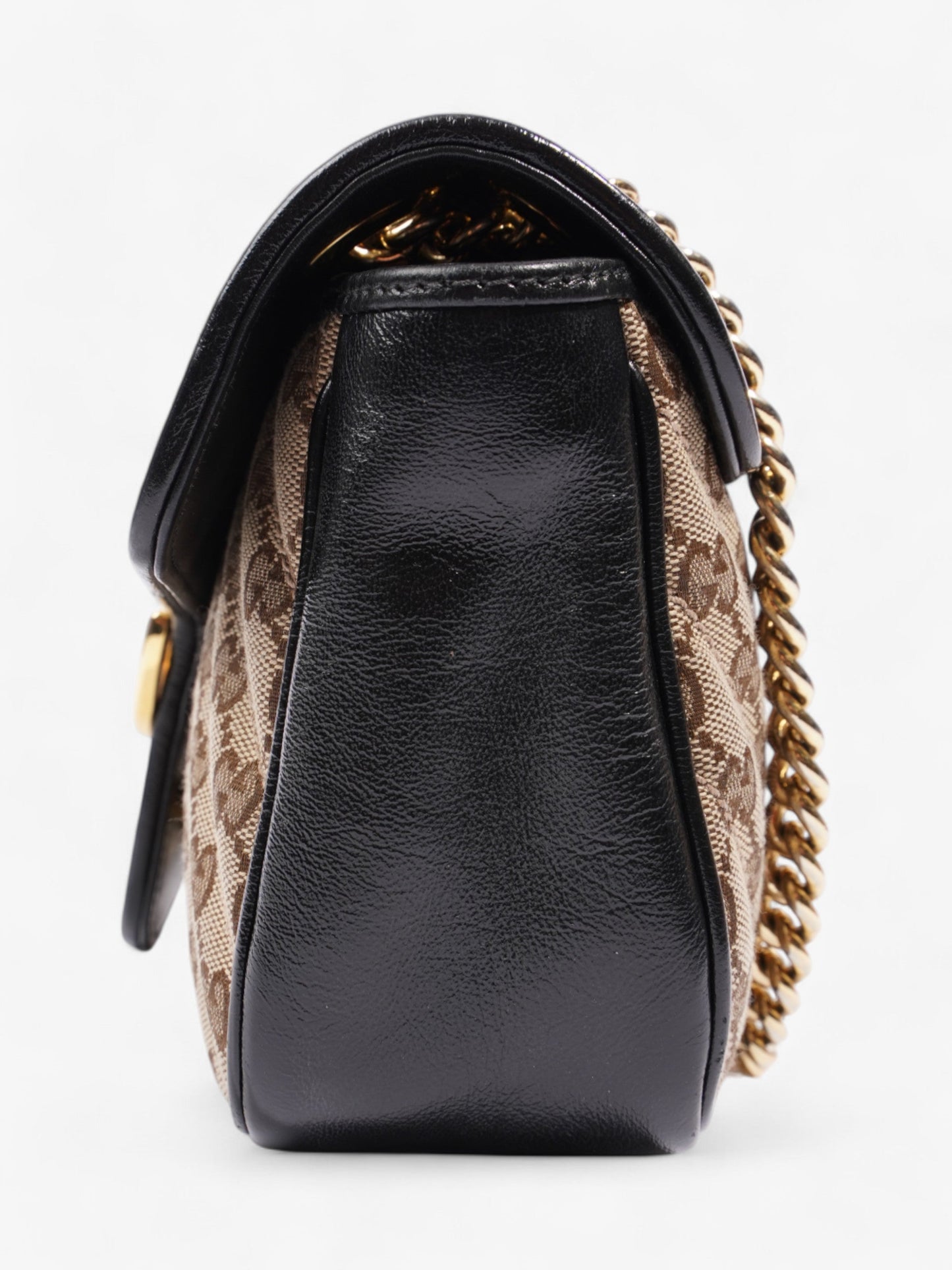 Gucci Marmont Black / Monogram Canvas Small
