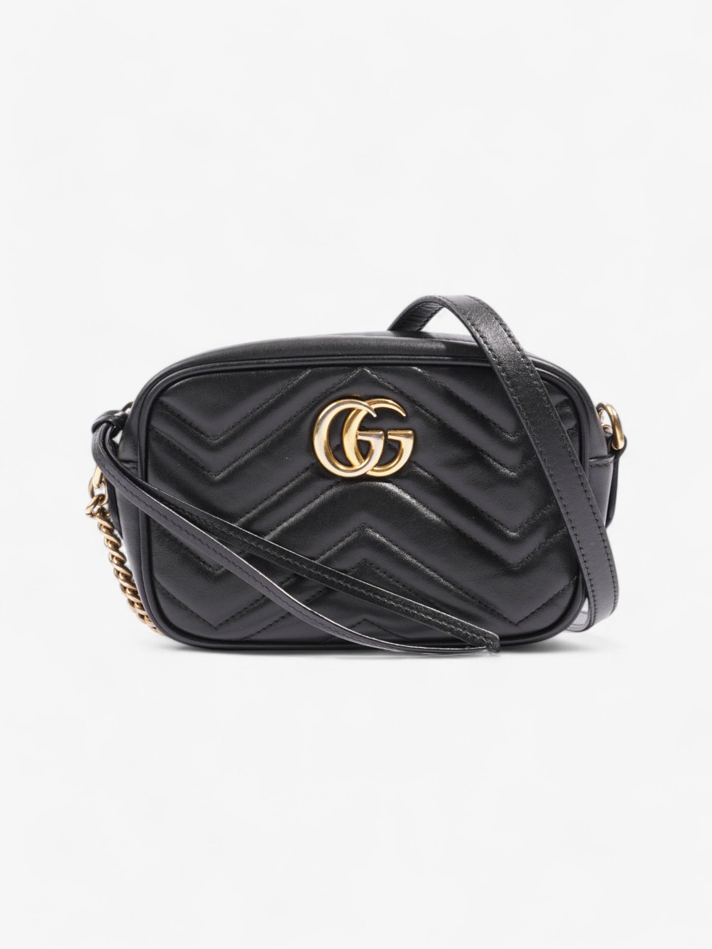 Gucci Marmont  Black Matelasse Leather Mini