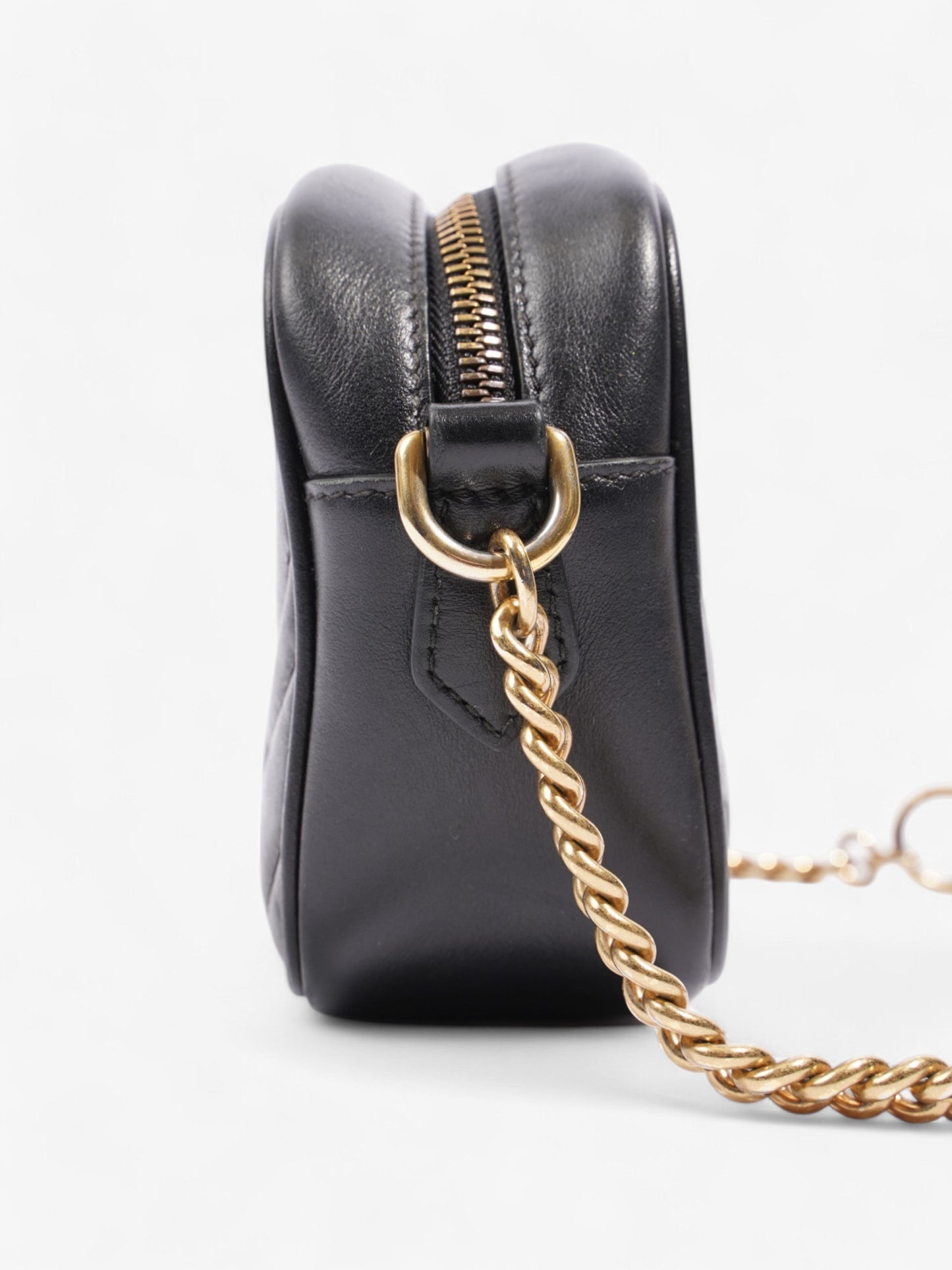 Gucci Marmont  Black Matelasse Leather Mini