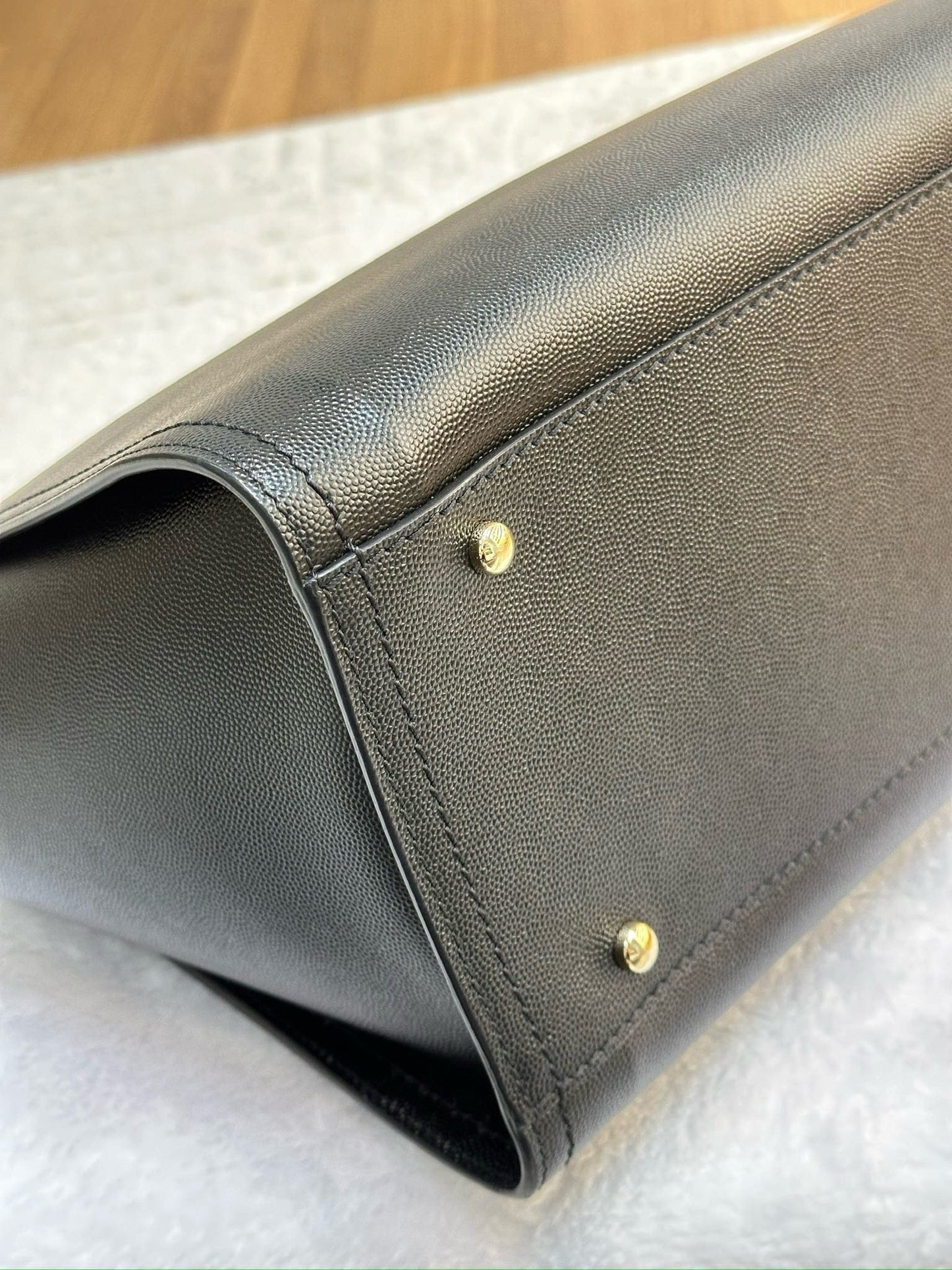 Chanel Small Deauville Caviar Tote Studded Black
