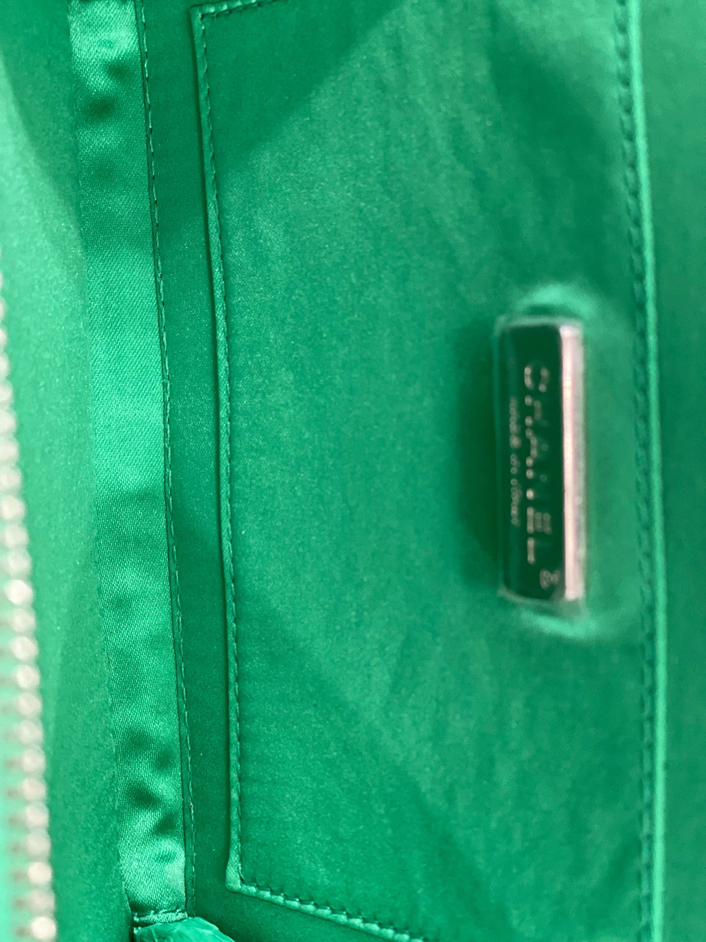 CHANEL DOUBLE ZIP SNAKESKIN EMBOSSED LEATHER SMALL CAMERA BAG