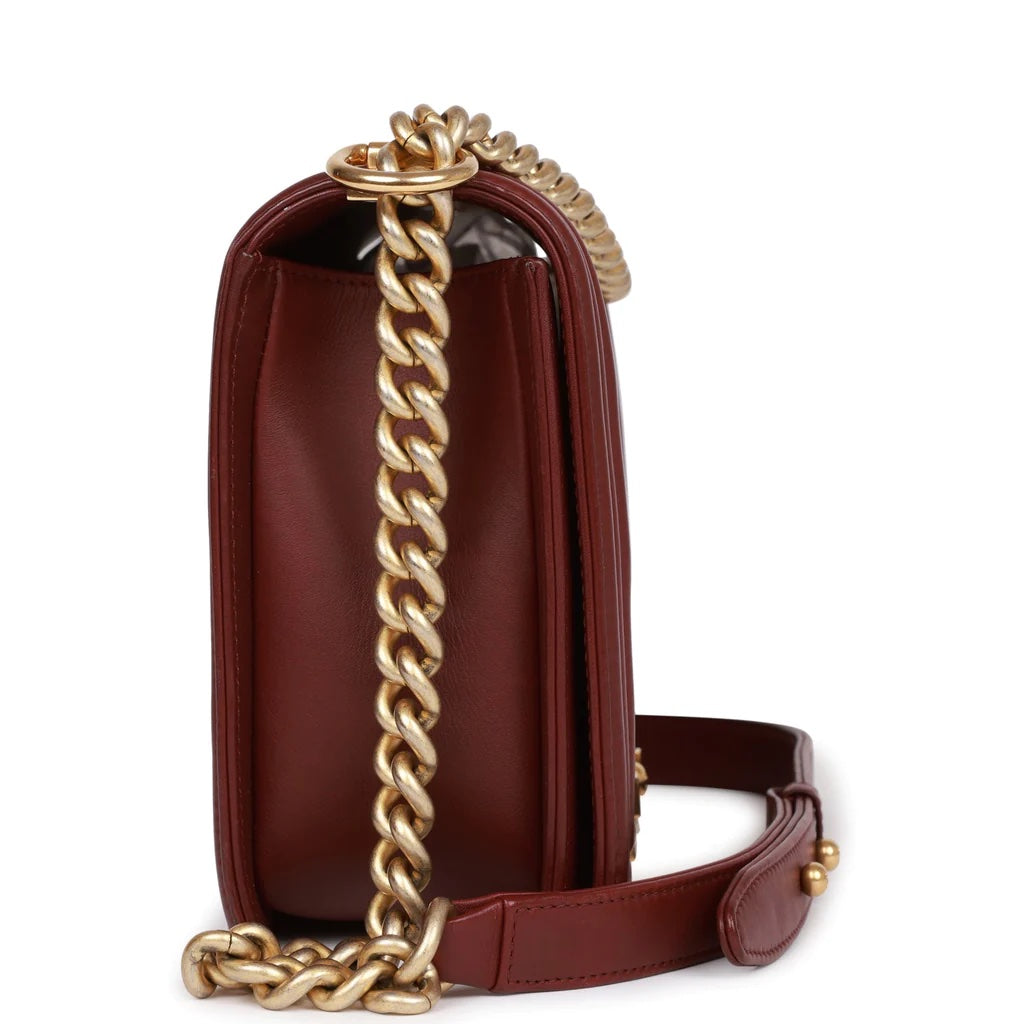 CHANEL CHEVRON QUILTED LAMBSKIN BOY BAG NEW MEDIUM