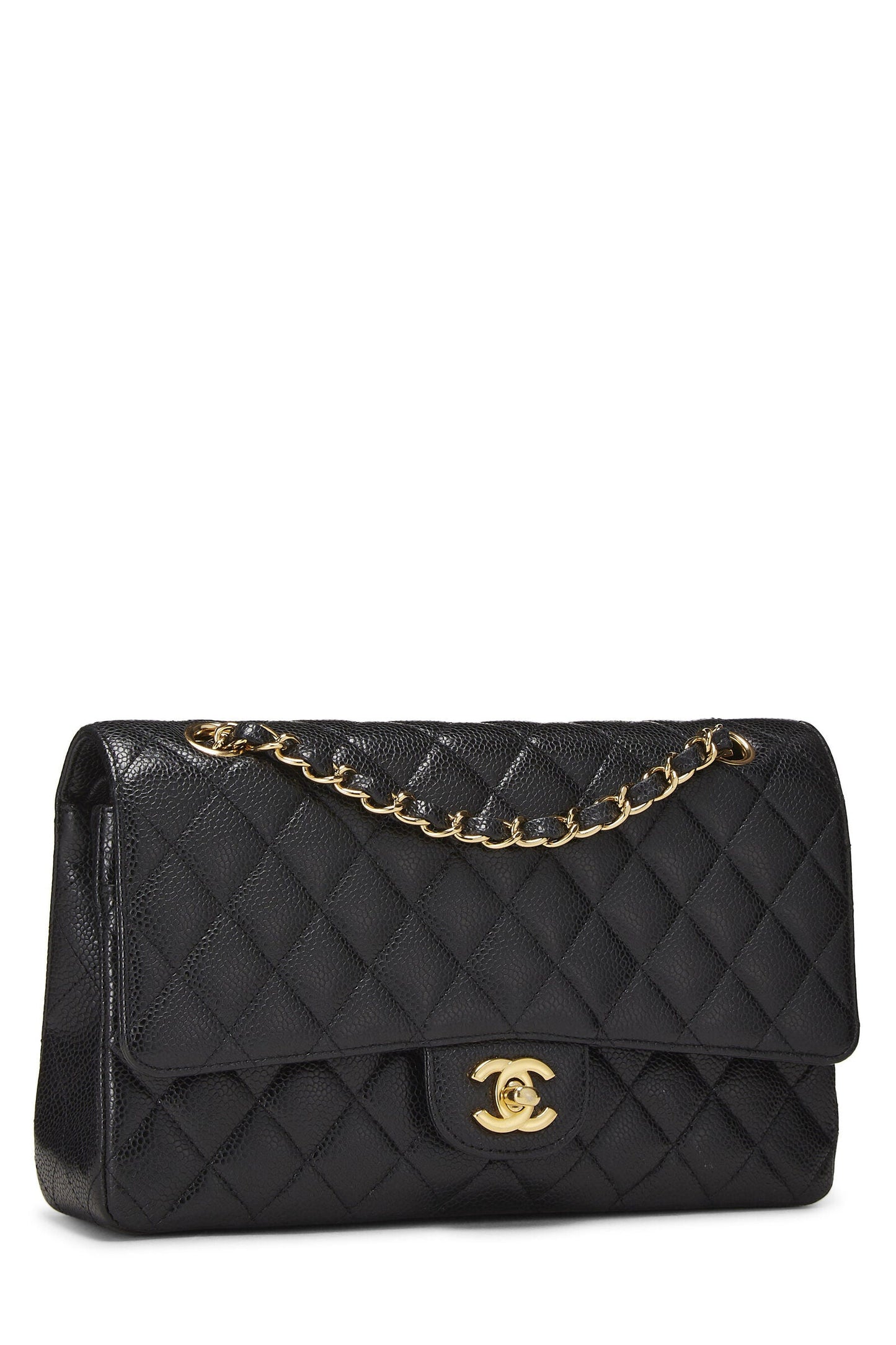CHANEL CAVIAR QUILTED MEDIUM CLASSIC DOUBLE FLAP BAG