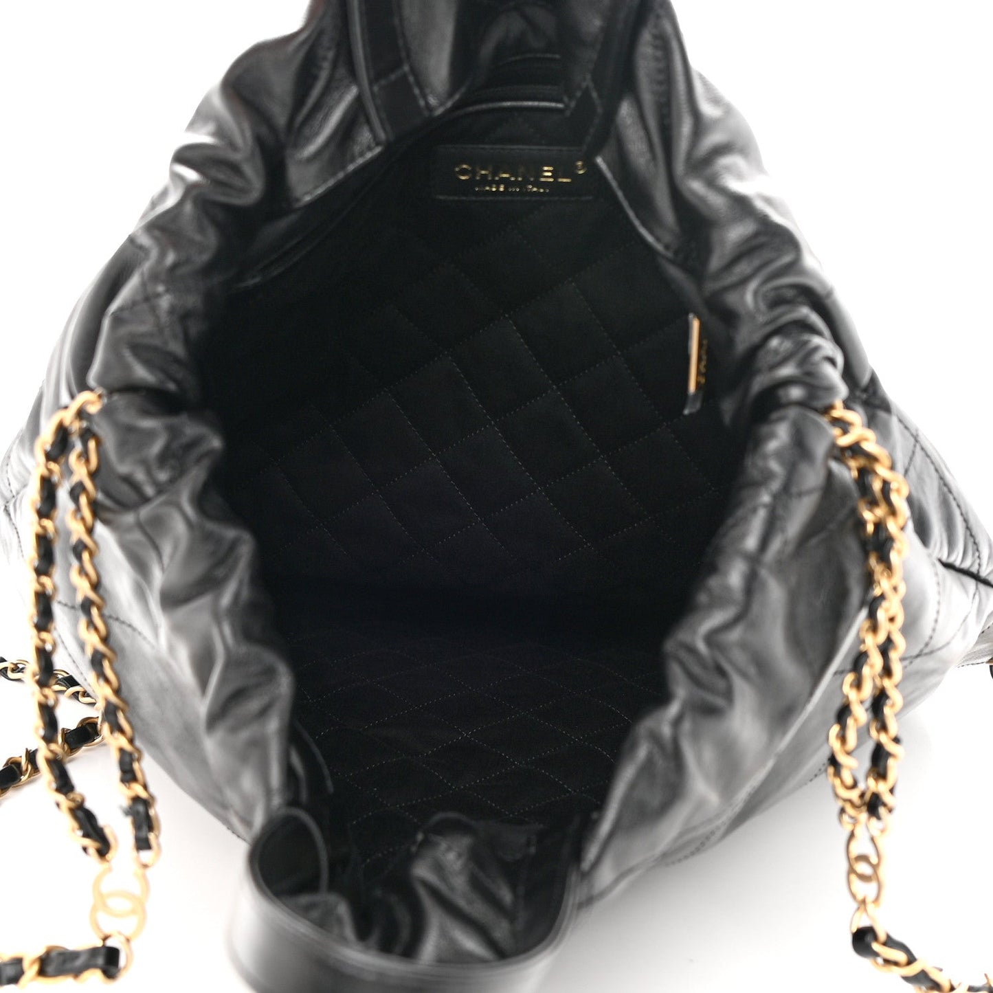 CHANEL SHINY QUILTED CALFSKIN LEATHER CHANEL 22 BACKPACK