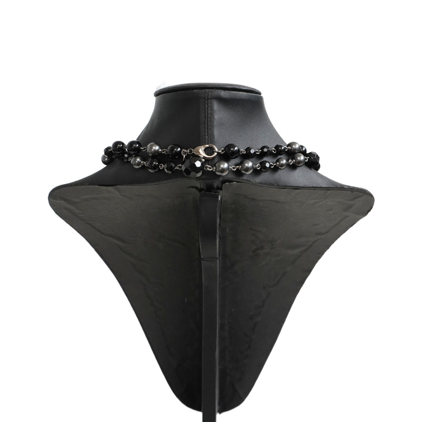 Chanel Ruthenium Pearl Beaded Necklace