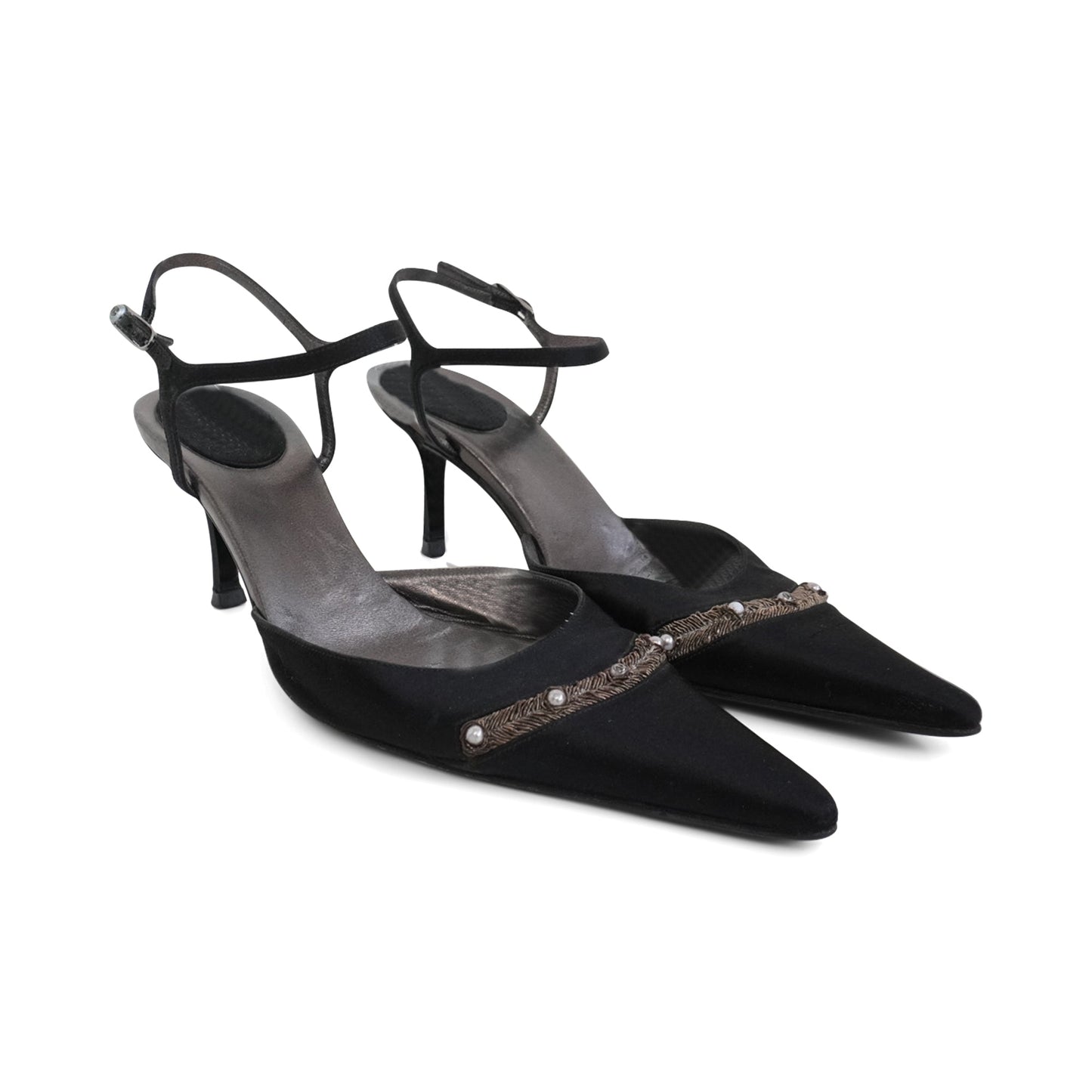 Chanel Vintage Satin Heels - Women's 39