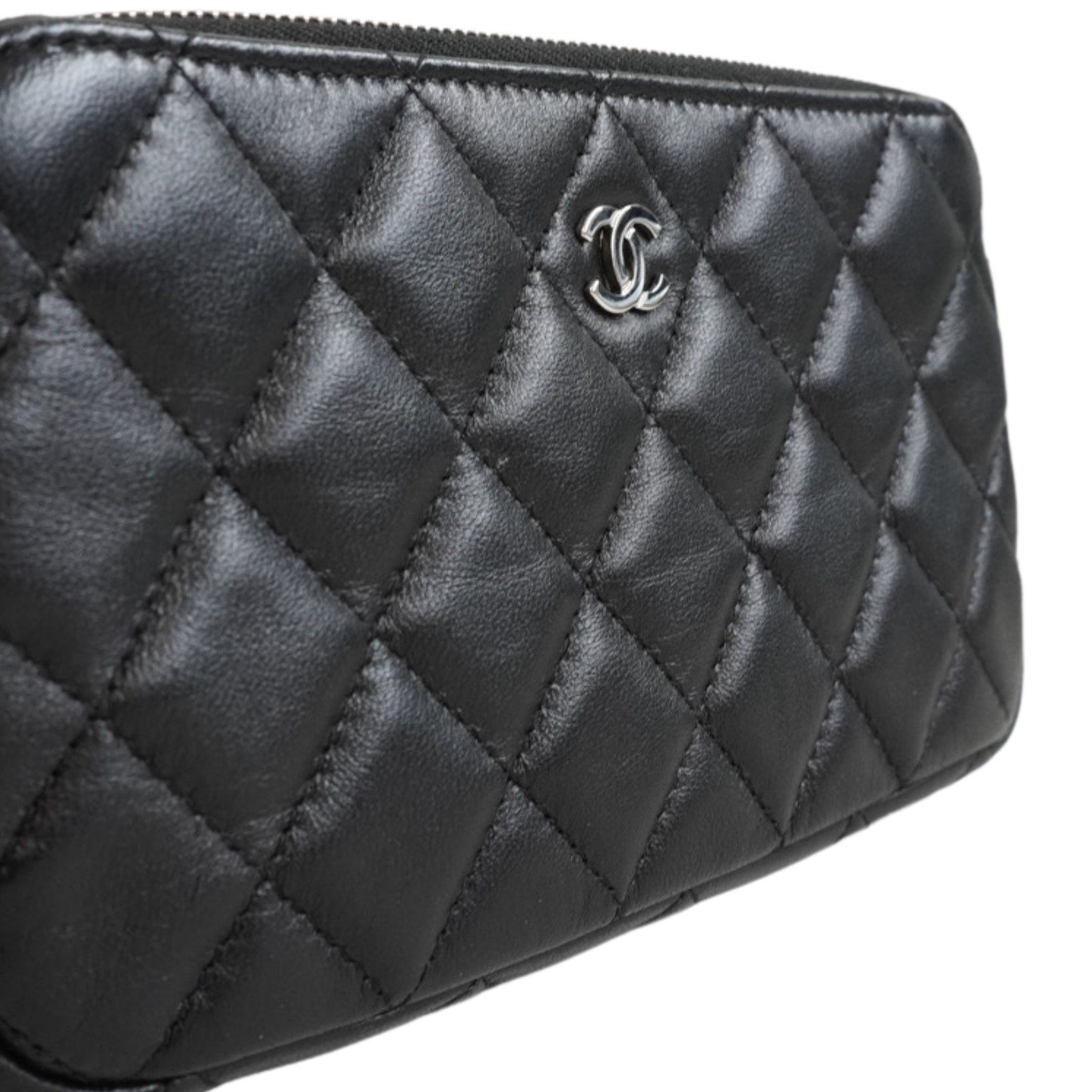 Chanel Double Zip Clutch Bag