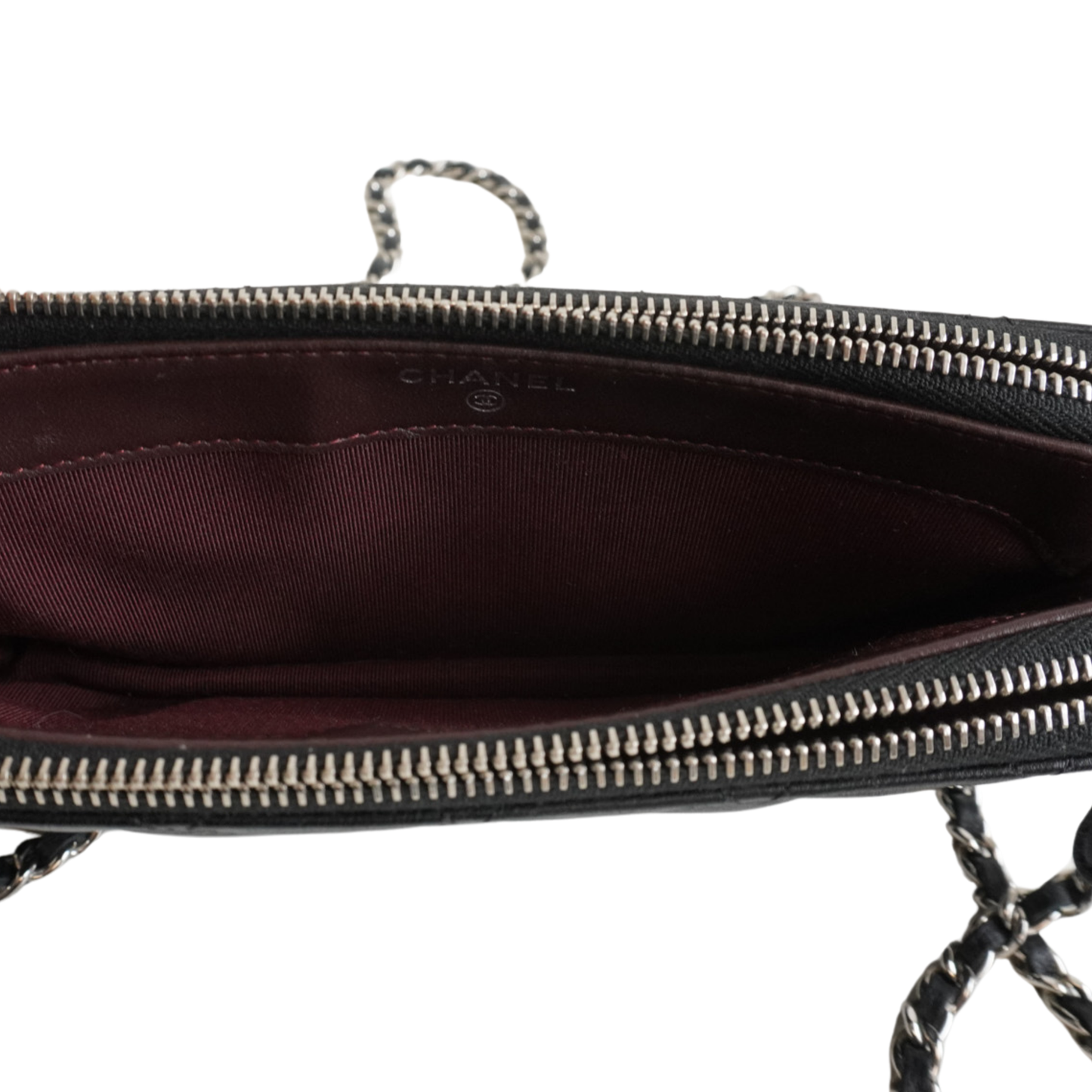 Chanel Double Zip Clutch Bag