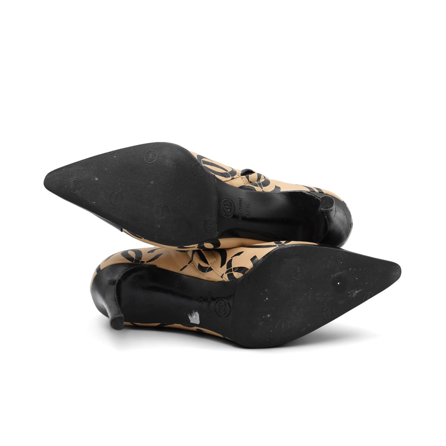 Chanel 'F/W 2000 Interlocking CC' Ankle Booties - Women's 37.5 EU