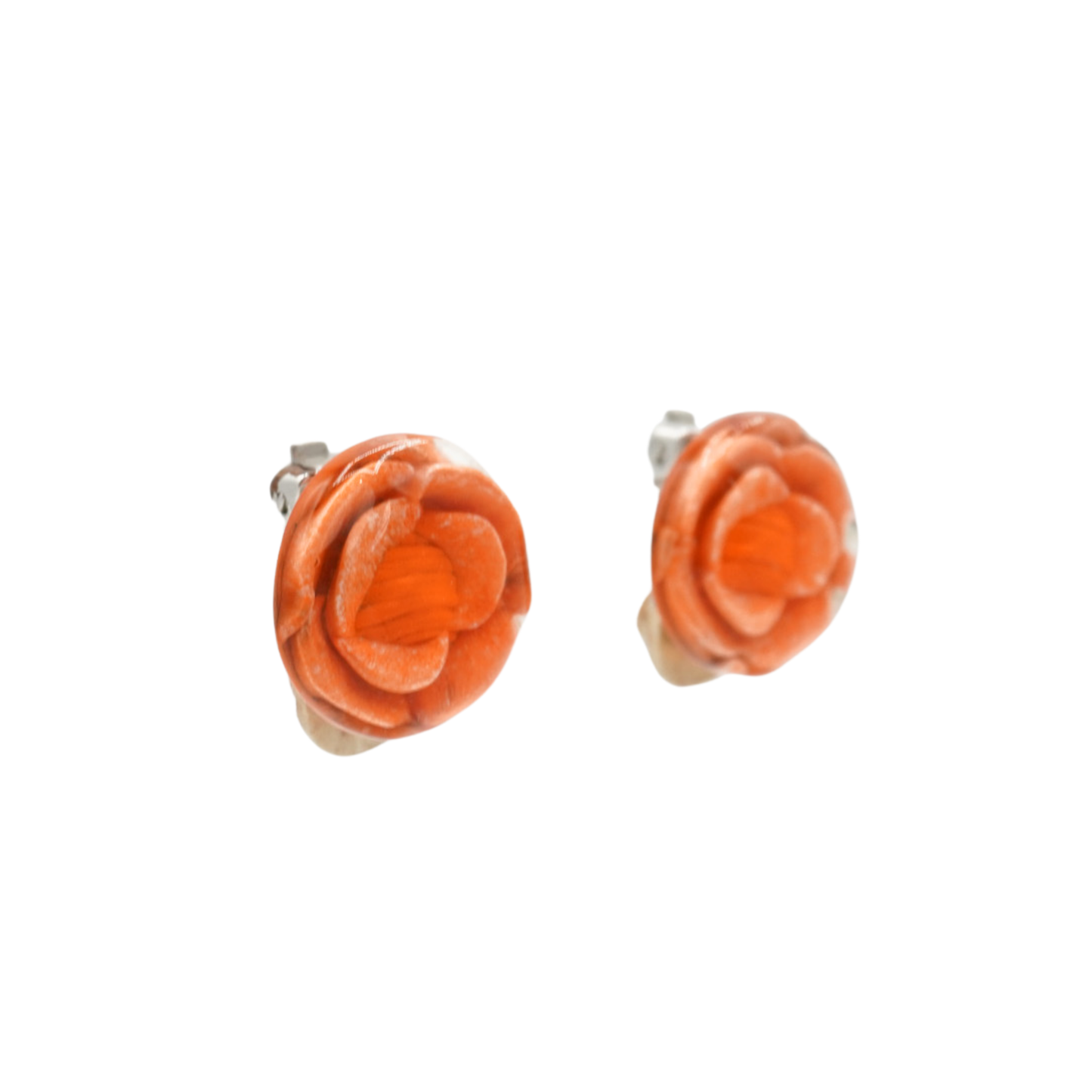 Chanel 'Camellia' Clip On Earrings