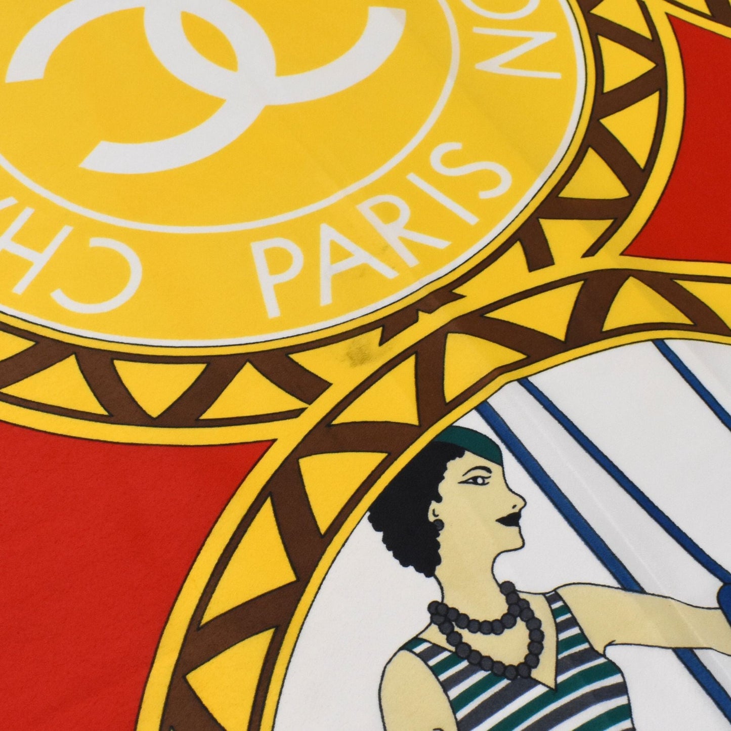 Chanel Vintage 'Rue Cambon Sporting Ladies' Scarf