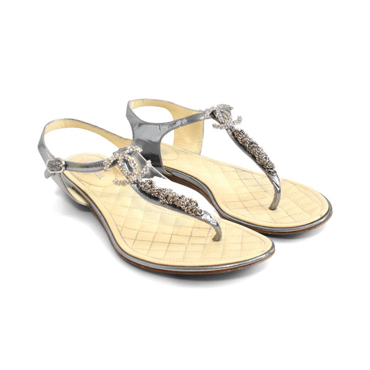 Chanel Chain Sandals - Women's 38