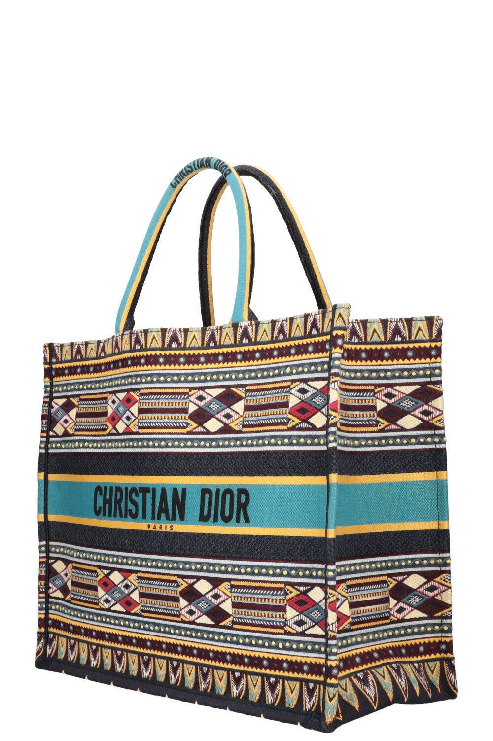 CHRISTIAN DIOR Book Tote Large Blue Bordeaux