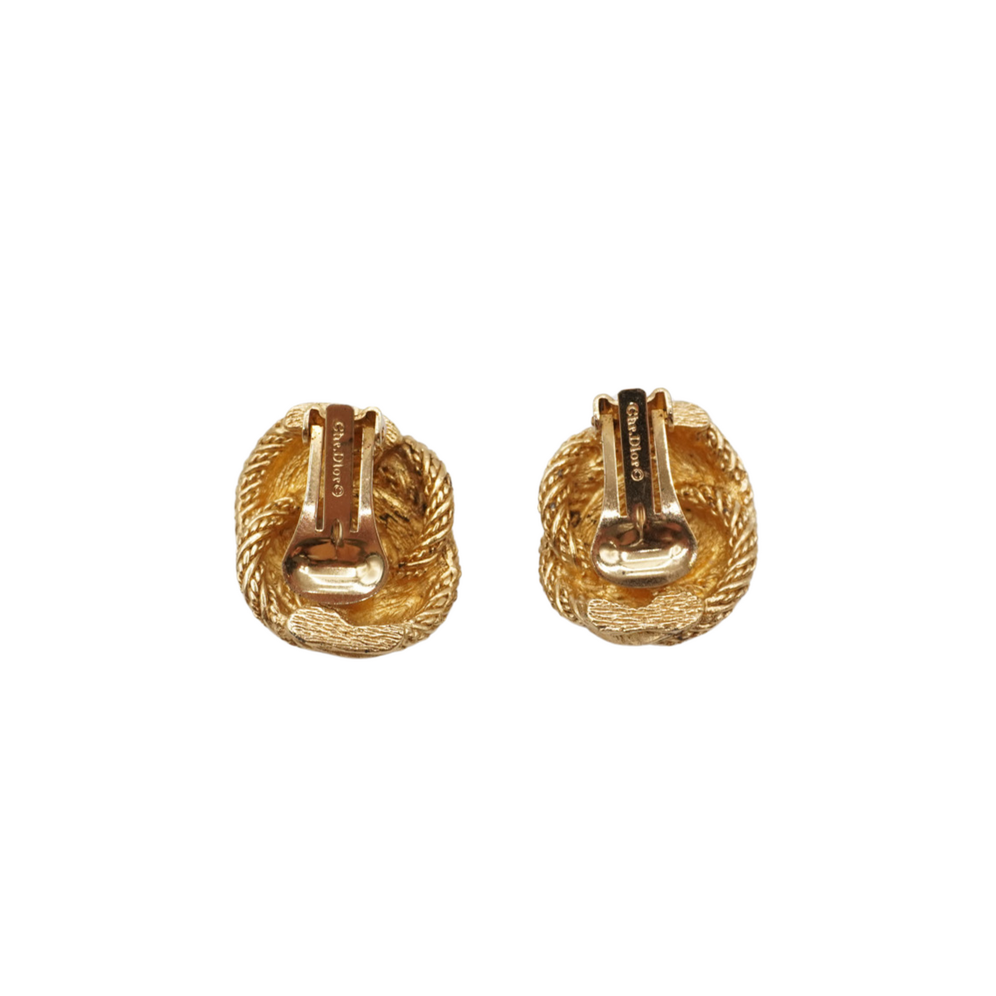 Christian Dior Knotted Clip Earrings