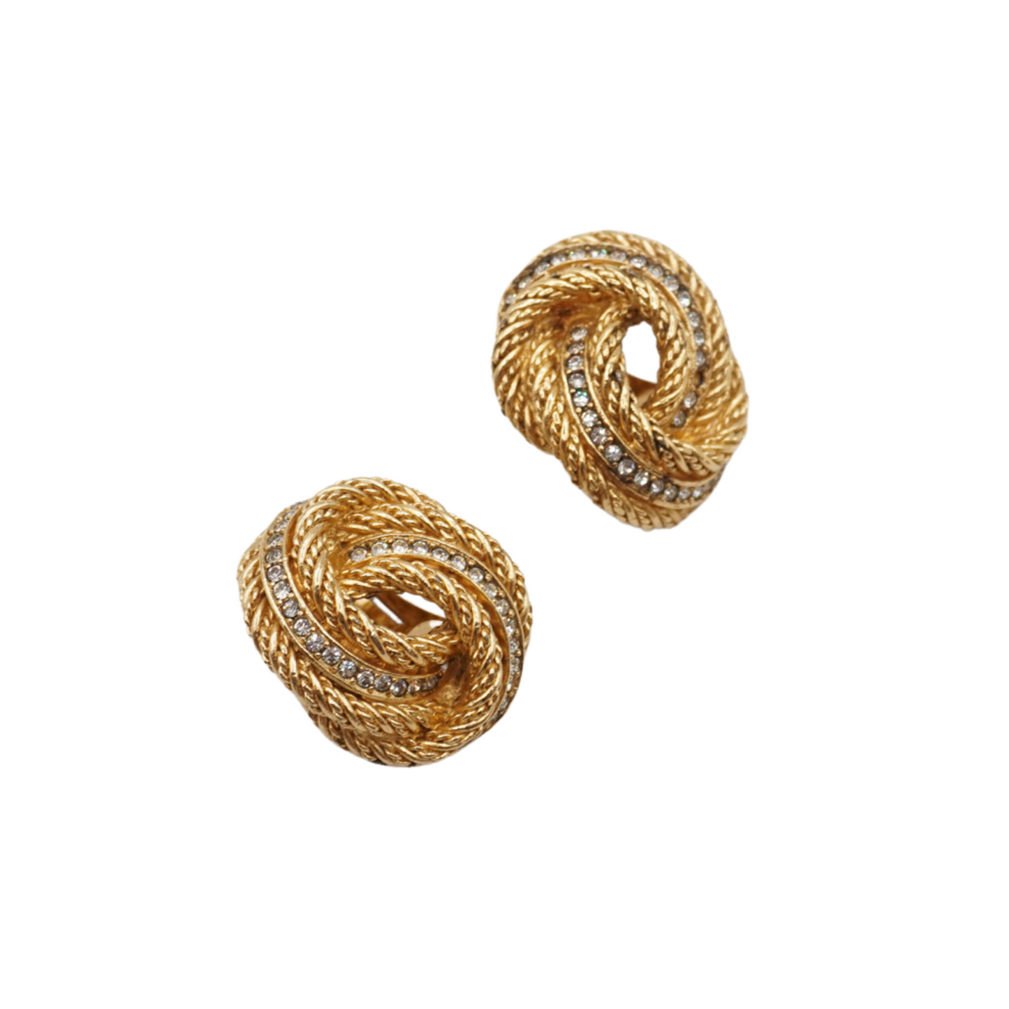 Christian Dior Knotted Clip Earrings