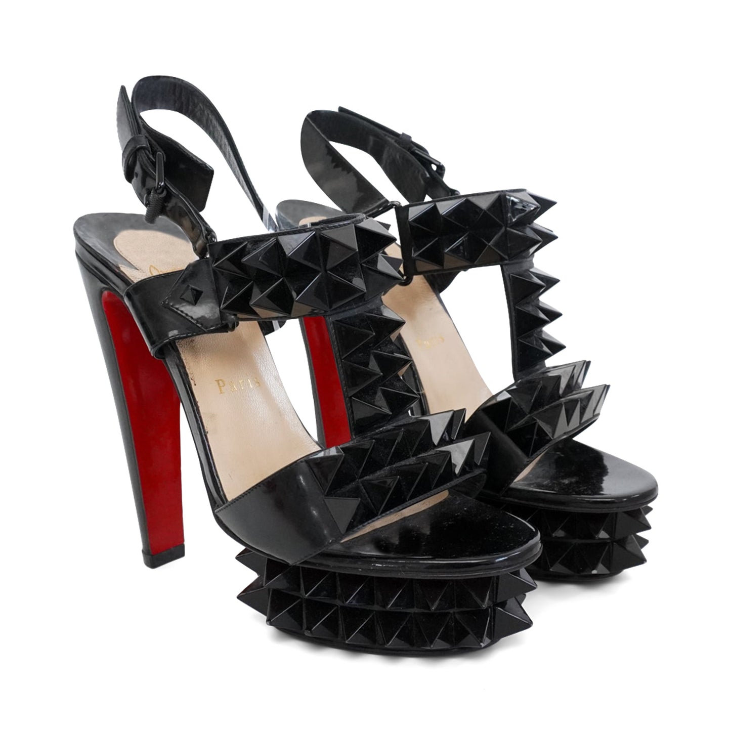 Christian Louboutin 'Cybersandale' Platform Heels - Women's 37.5
