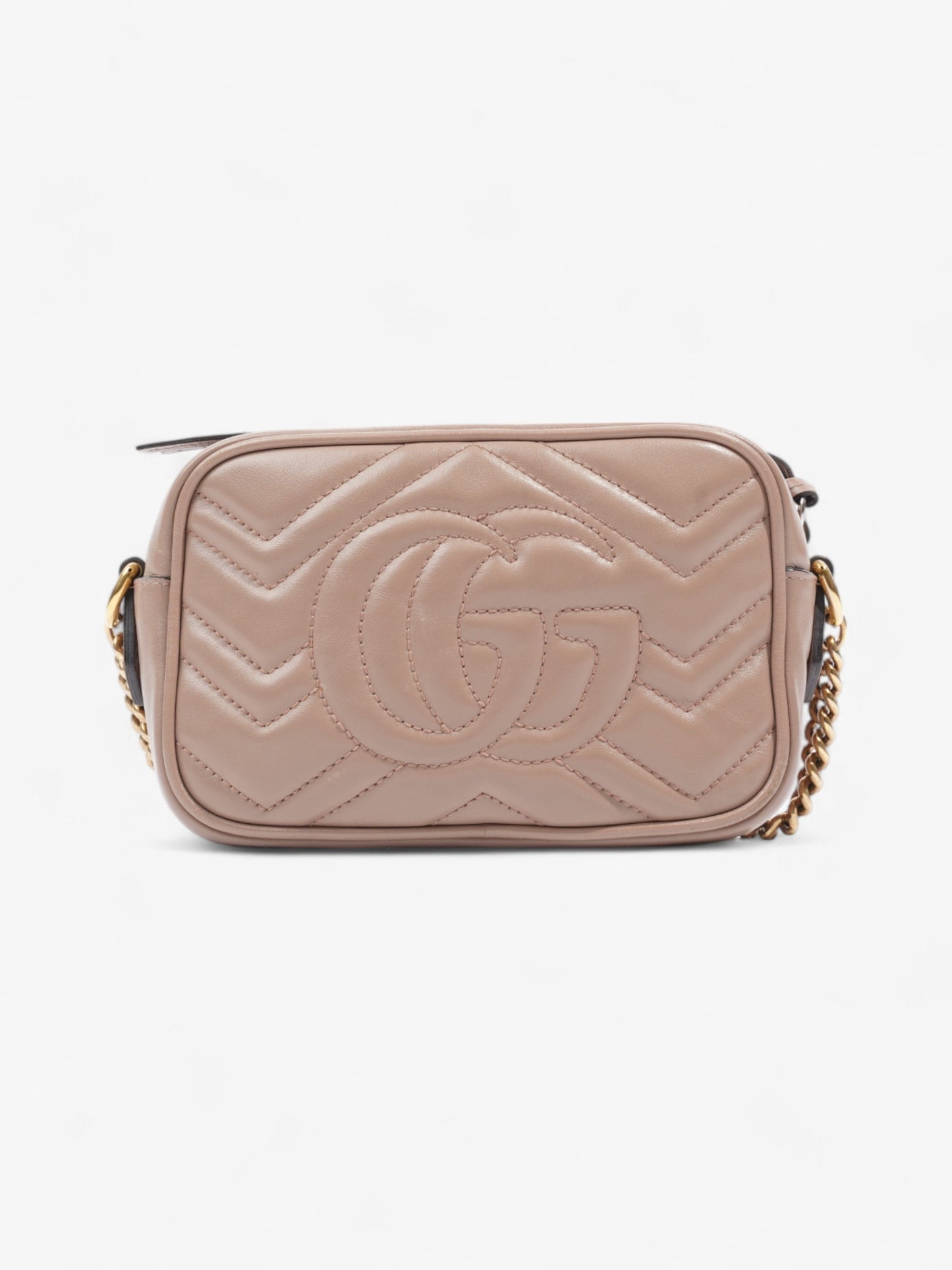 Gucci GG Marmont Dusty Pink Matelasse Leather Mini