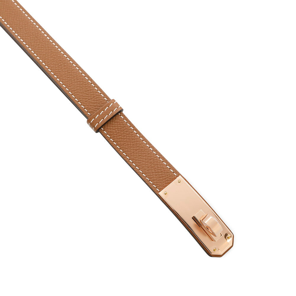 HERMES kelly belt 18 Gold Epsom