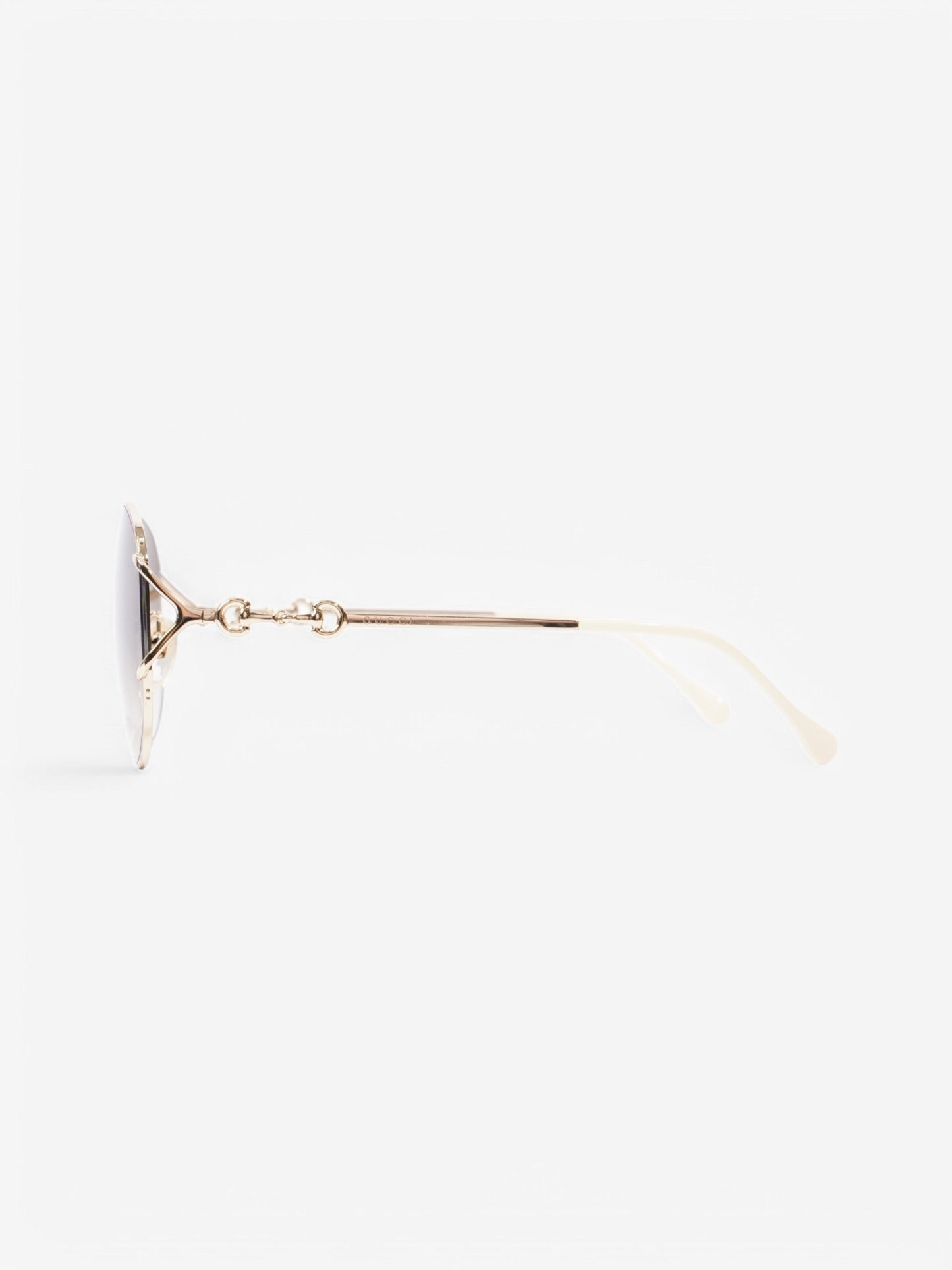 Gucci Horsebit Sunglasses Cream Base Metal