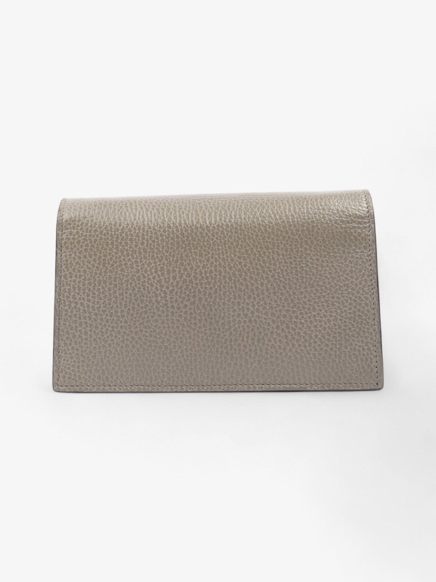 Gucci Dollar Interlocking G Chain Wallet Grey Calfskin Leather