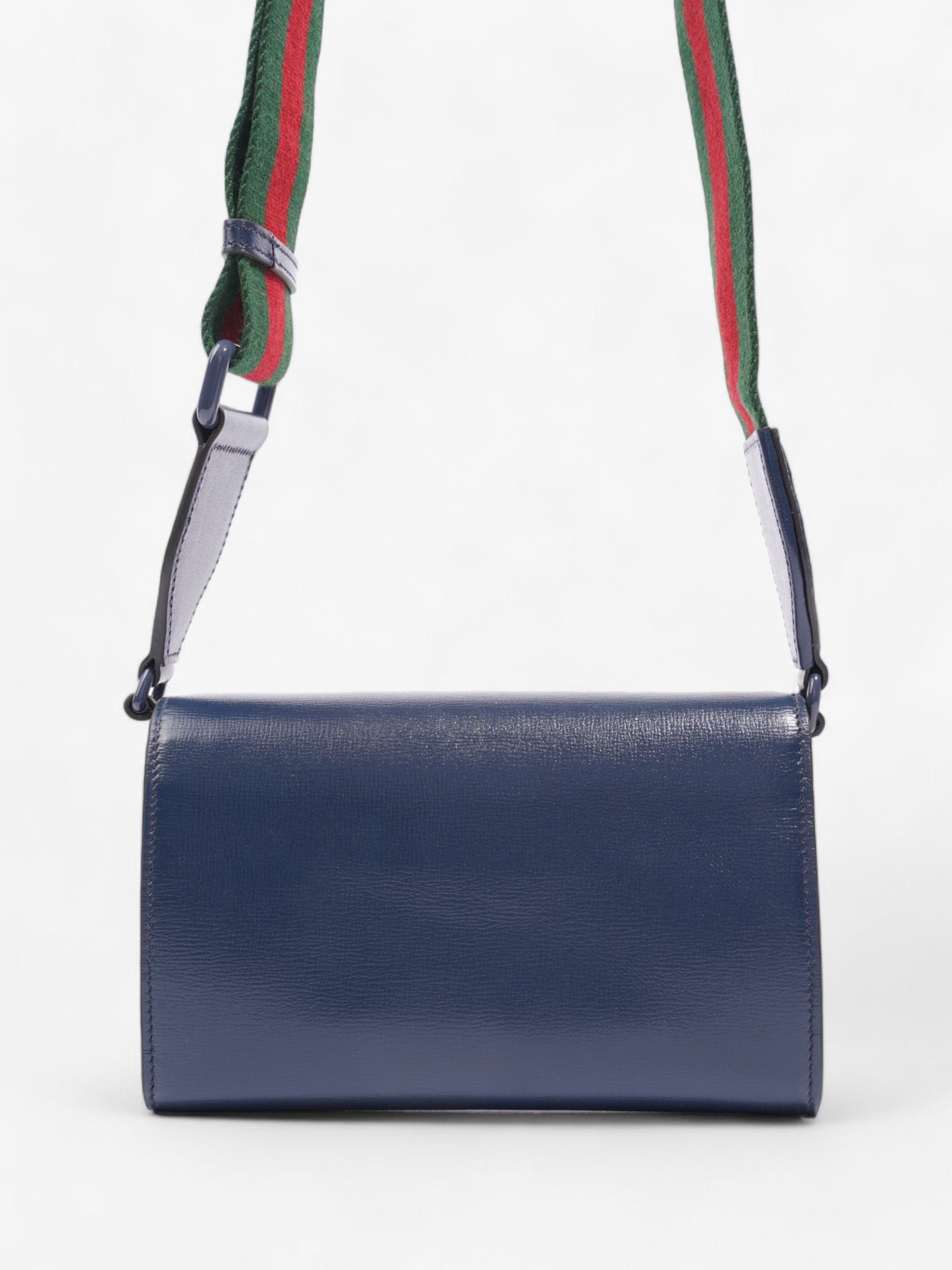 Gucci Horsebit 1955 Blue Calfskin Leather Mini