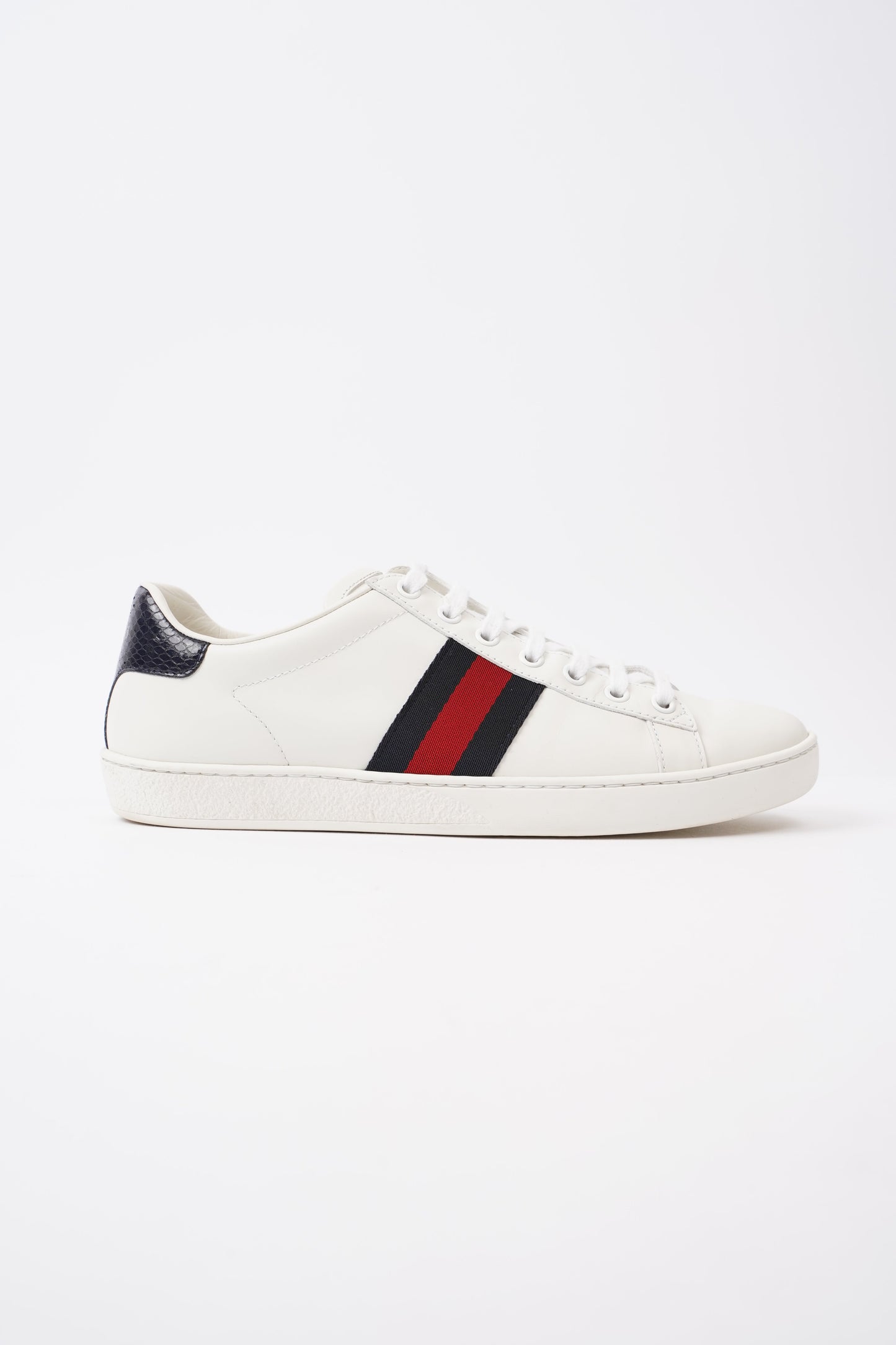 Gucci Ace Sneakers White / Navy / Red Leather EU 39 UK 6